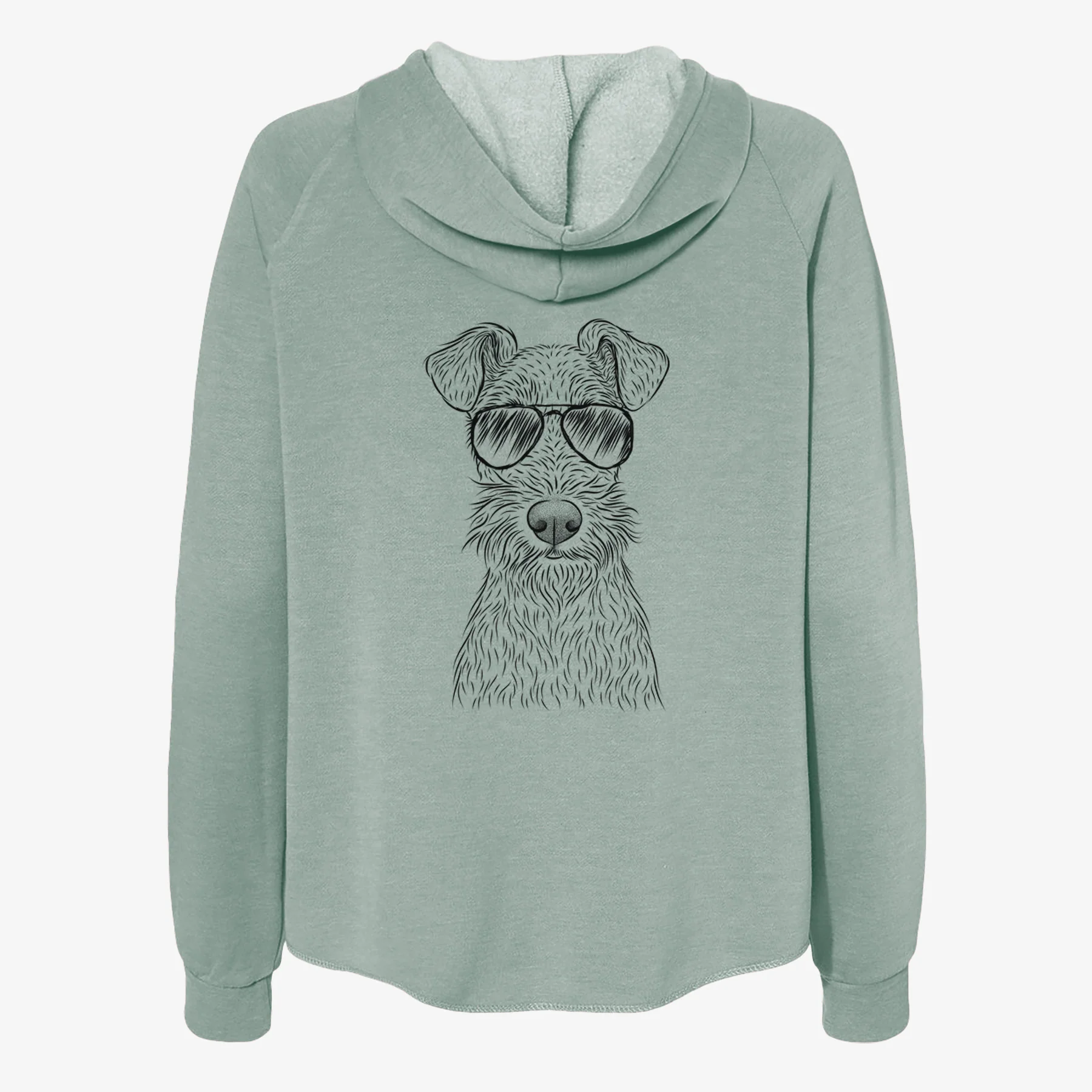 Fitz the Wire Fox Terrier - Women's Cali Wave Zip-Up Sweatshirt - Image 7