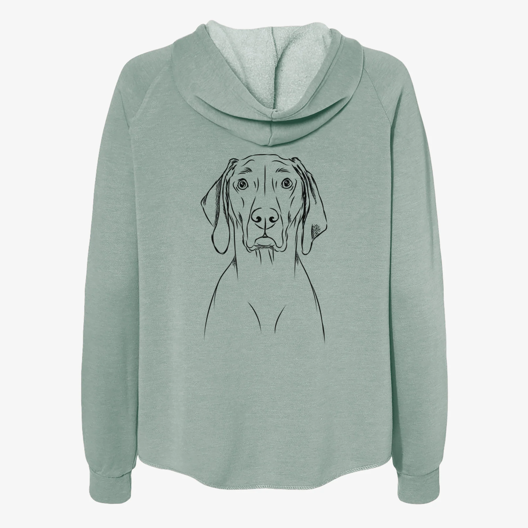 Flint the Weimaraner - Women's Cali Wave Zip-Up Sweatshirt - Image 4