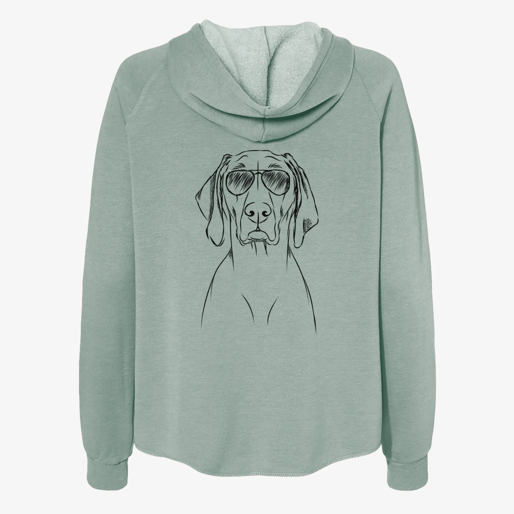 Flint the Weimaraner - Women's Cali Wave Zip-Up Sweatshirt - Image 7