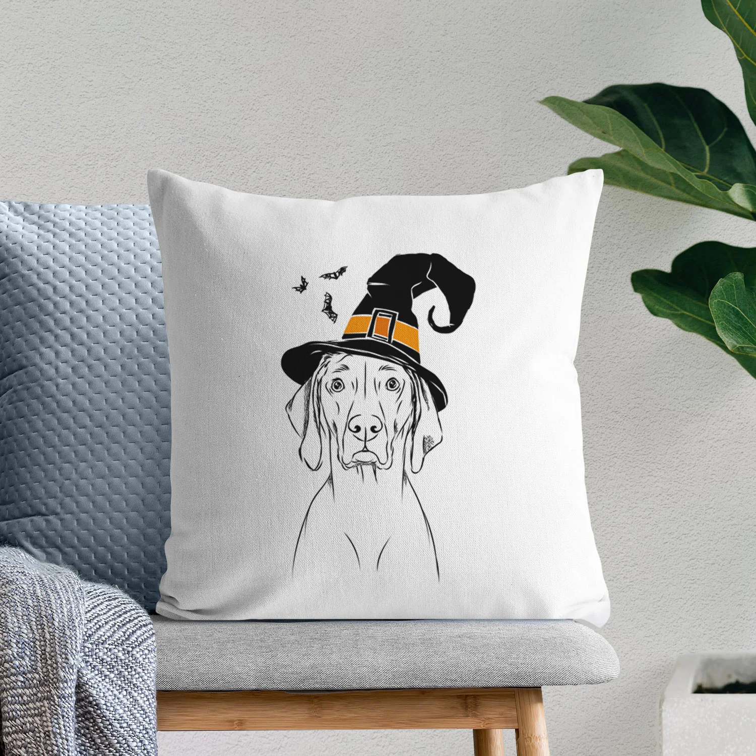 Flint the Weimaraner - Throw Pillow Cover - Image 8