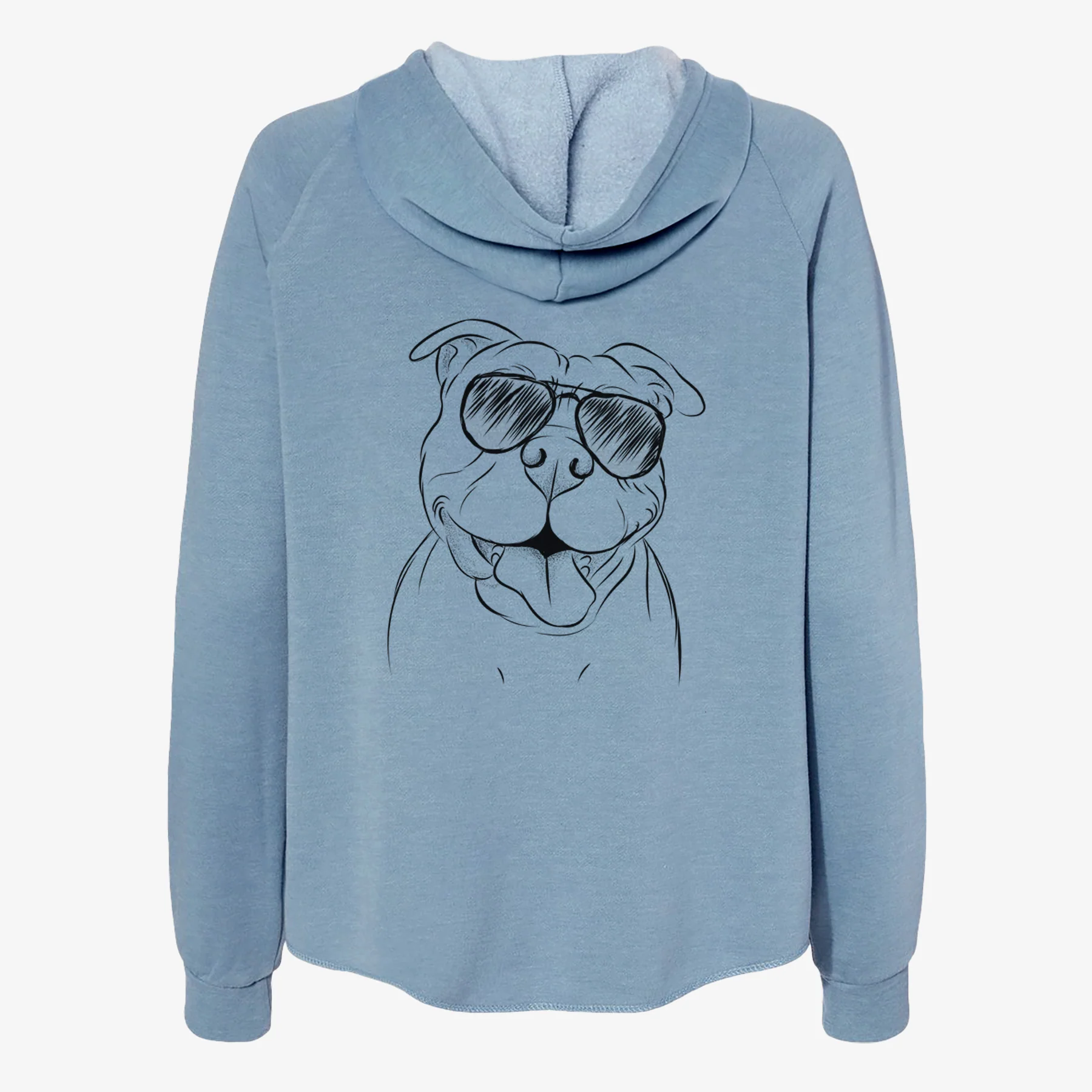 Floki the American Bully - Women's Cali Wave Zip-Up Sweatshirt - Image 9