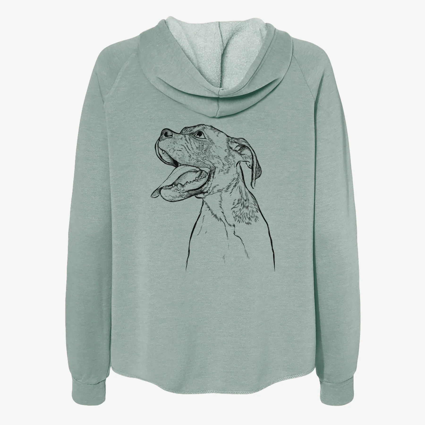 Floyd the Boxer - Women's Cali Wave Zip-Up Sweatshirt - Image 4
