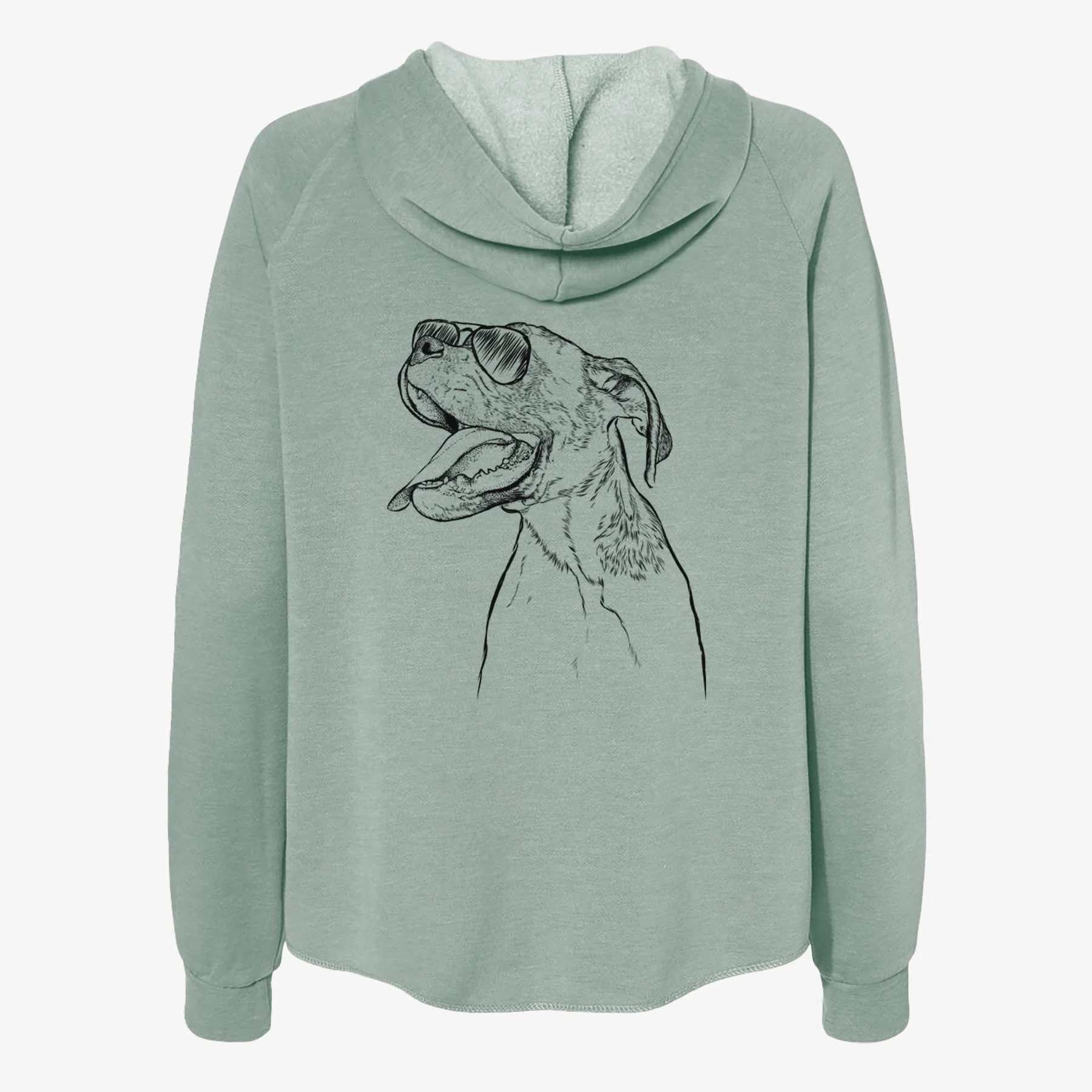 Floyd the Boxer - Women's Cali Wave Zip-Up Sweatshirt - Image 7