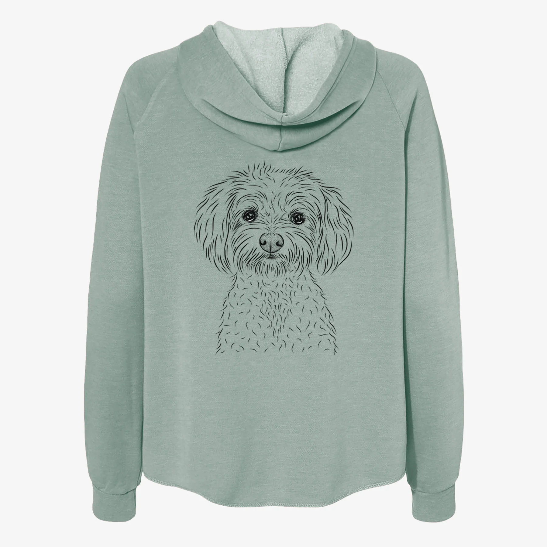 Francesca the Maltipoo - Women's Cali Wave Zip-Up Sweatshirt - Image 4