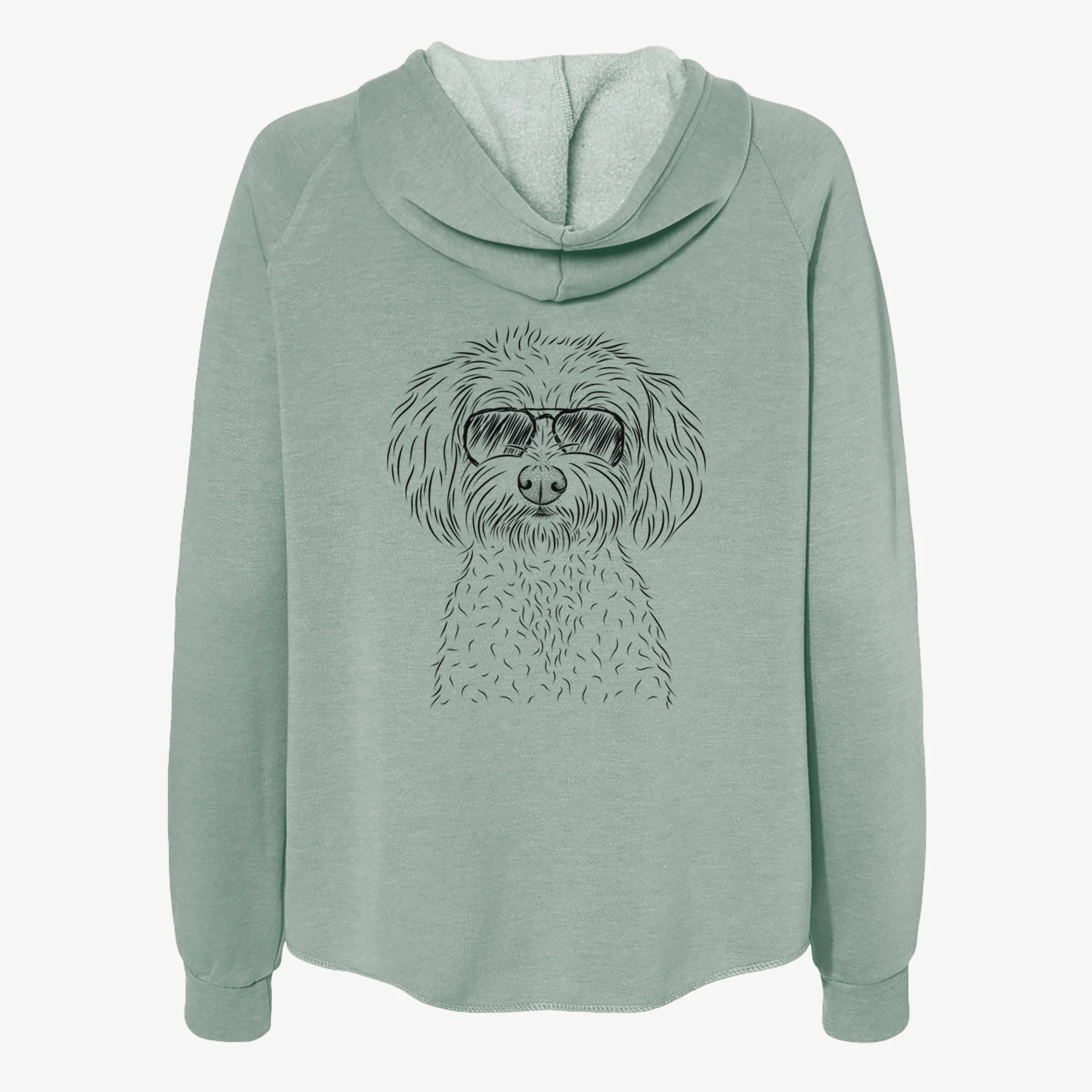 Francesca the Maltipoo - Women's Cali Wave Zip-Up Sweatshirt - Image 7