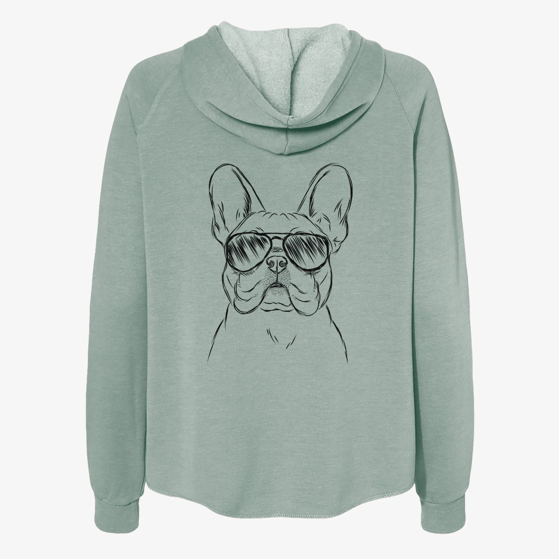 Franco the French Bulldog - Women's Cali Wave Zip-Up Sweatshirt - Image 7
