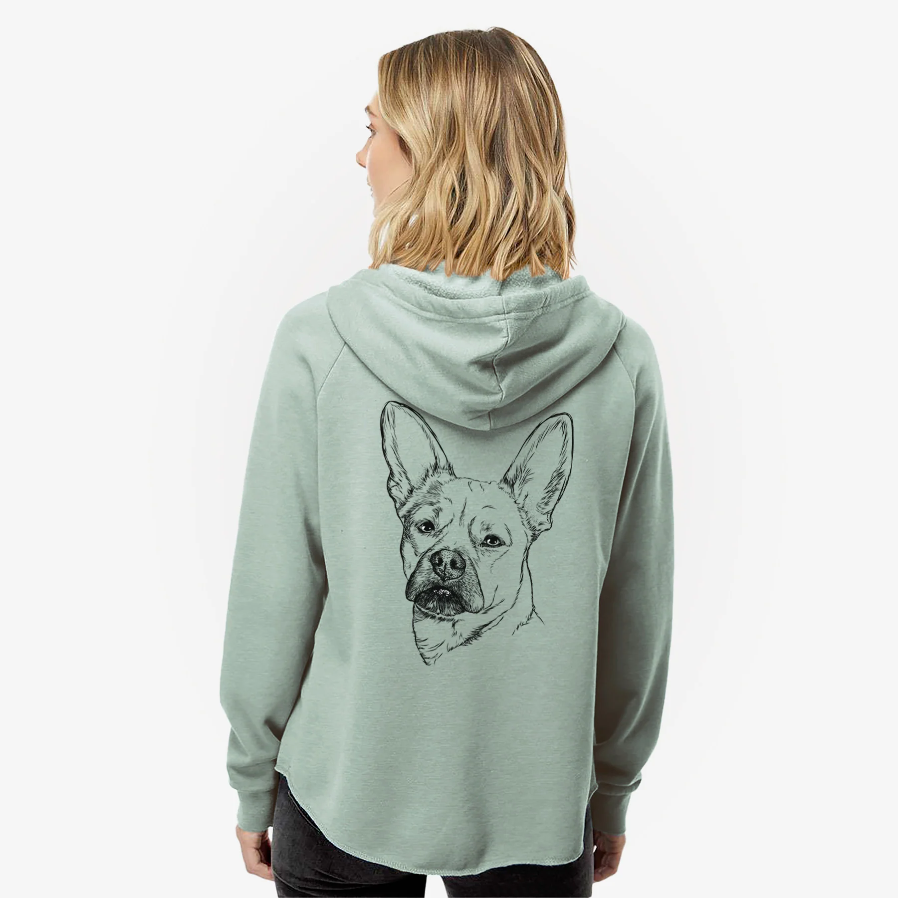 Frankie the Mixed Breed - Women's Cali Wave Zip-Up Sweatshirt - Image 2