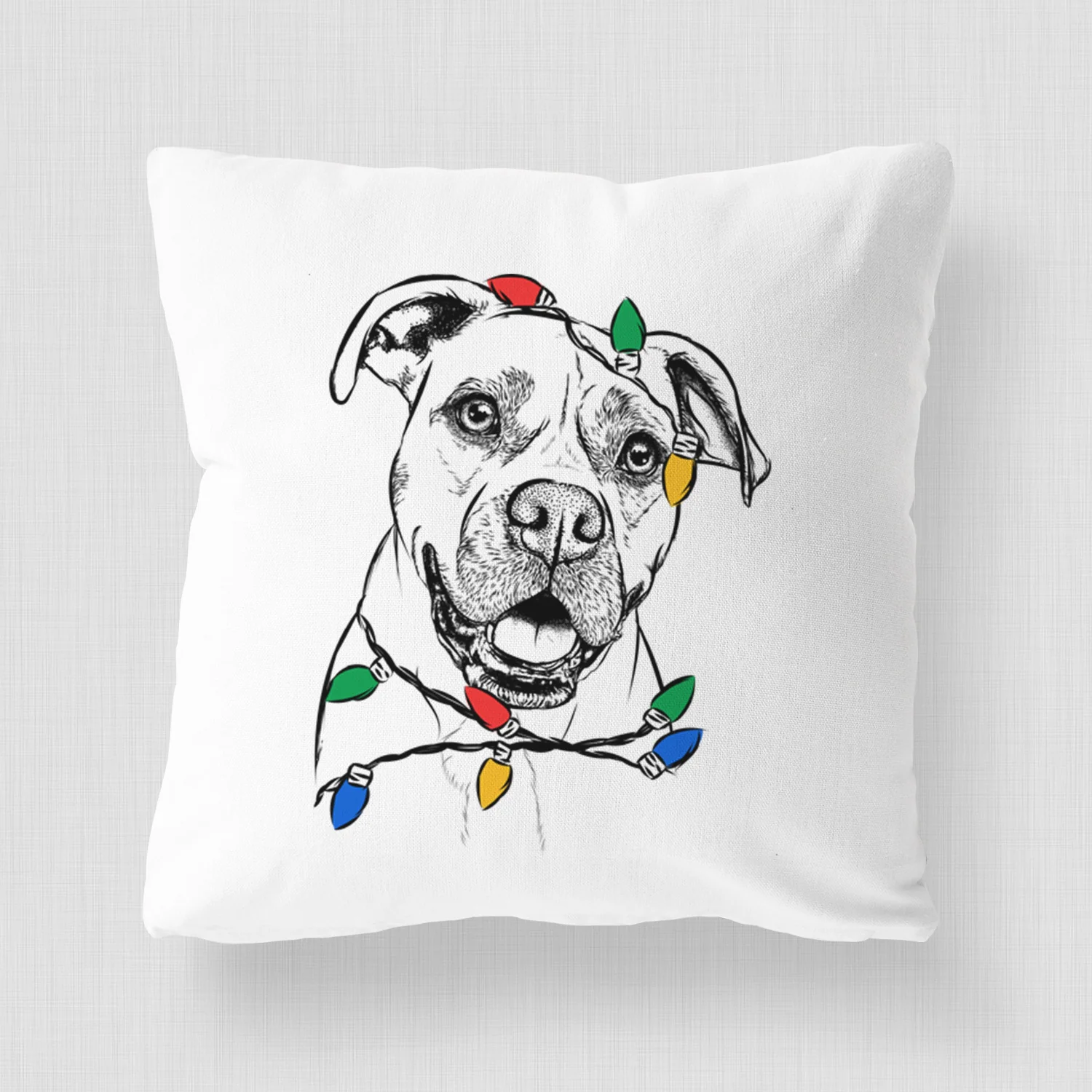 Frankie Tankie the Boxer Mix - Throw Pillow Cover - Image 4