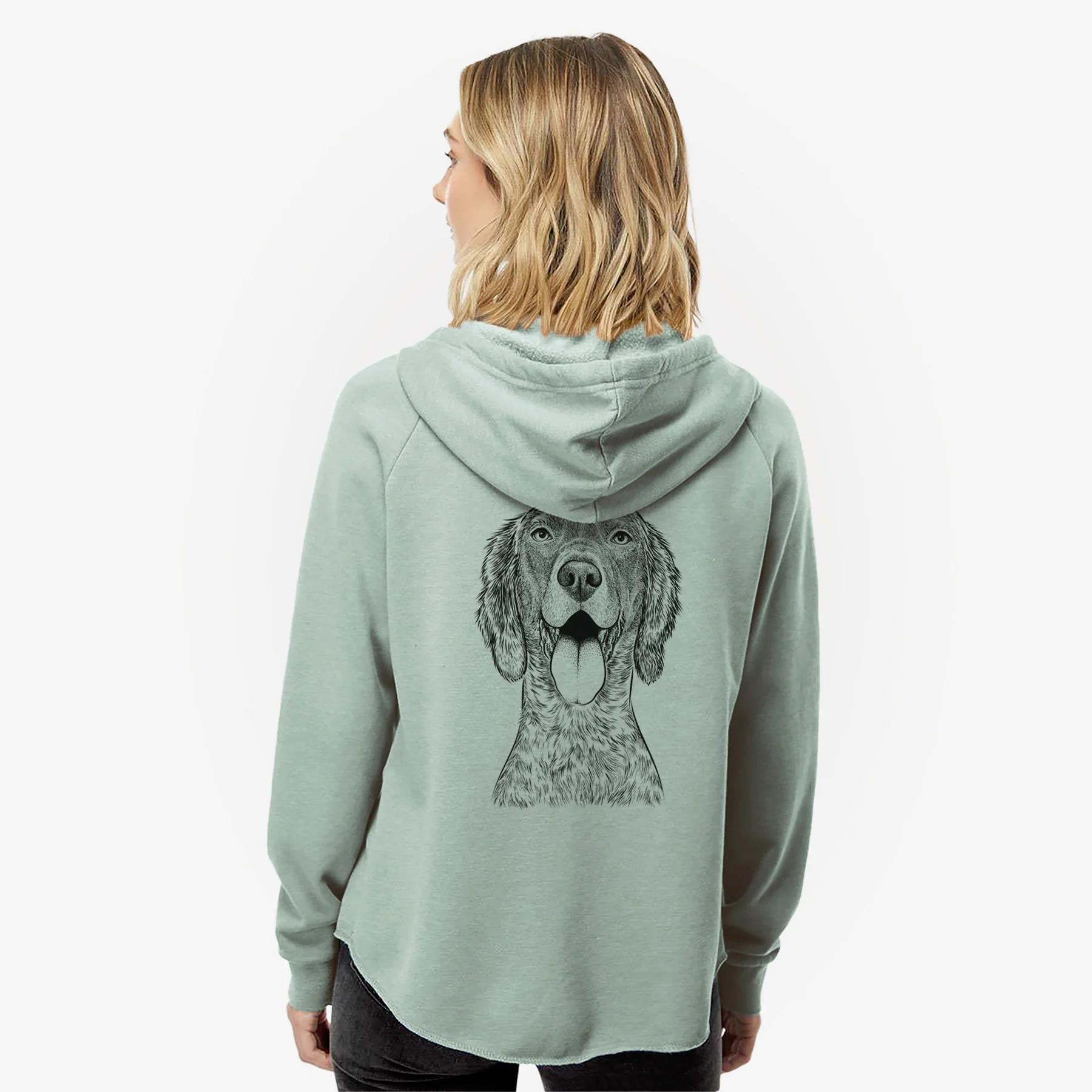 Freddy the English Setter - Women's Cali Wave Zip-Up Sweatshirt - Image 2