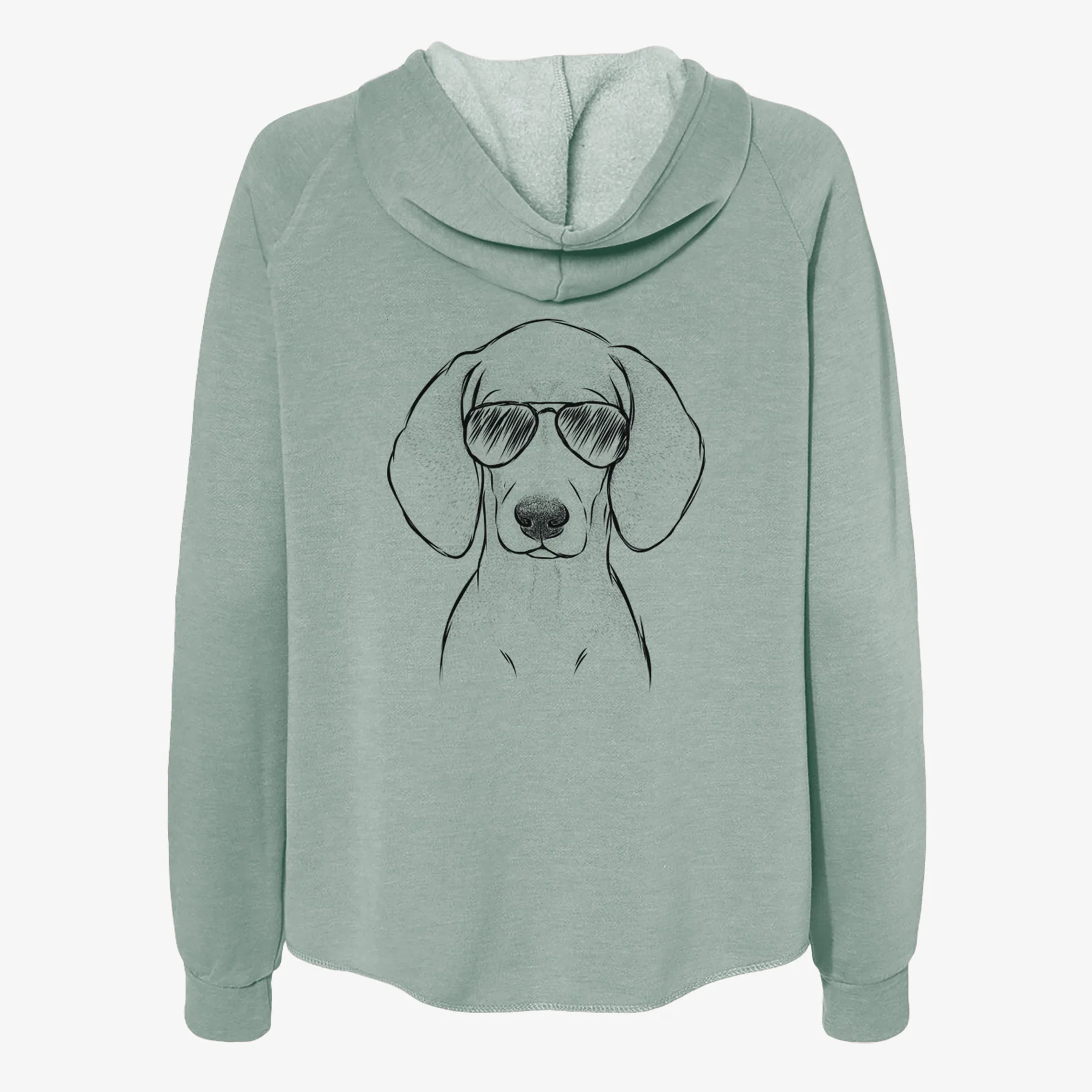 Frejya the Weimaraner - Women's Cali Wave Zip-Up Sweatshirt - Image 7