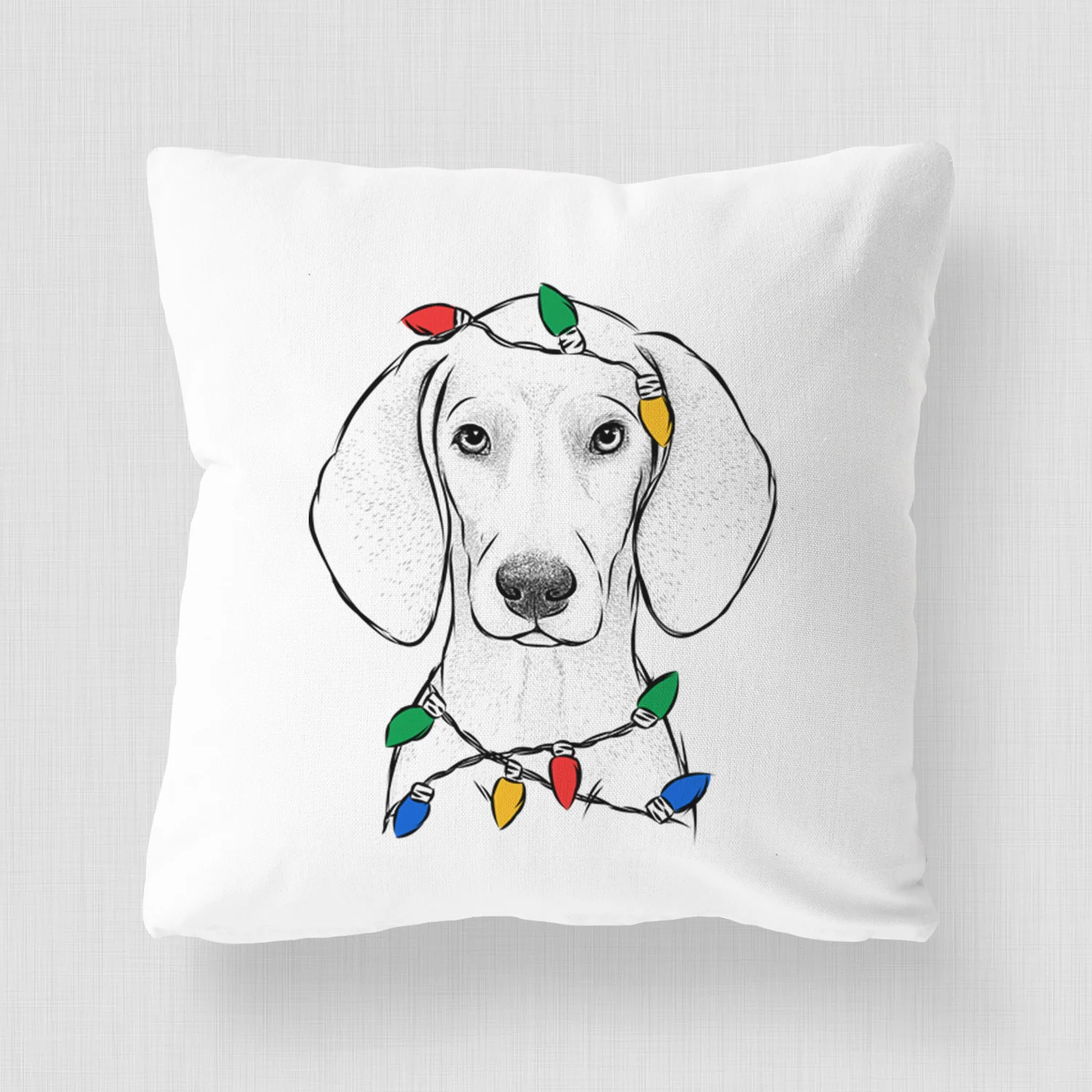 Frejya the Weimaraner - Throw Pillow Cover - Image 4