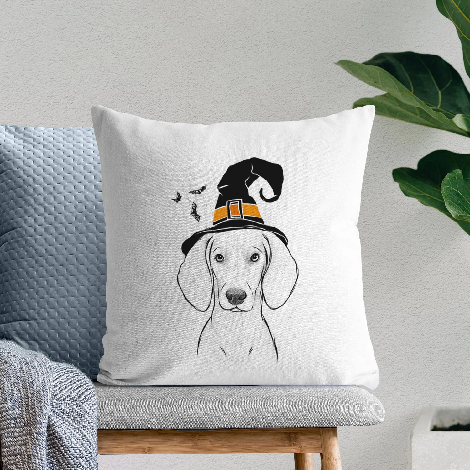Frejya the Weimaraner - Throw Pillow Cover - Image 8