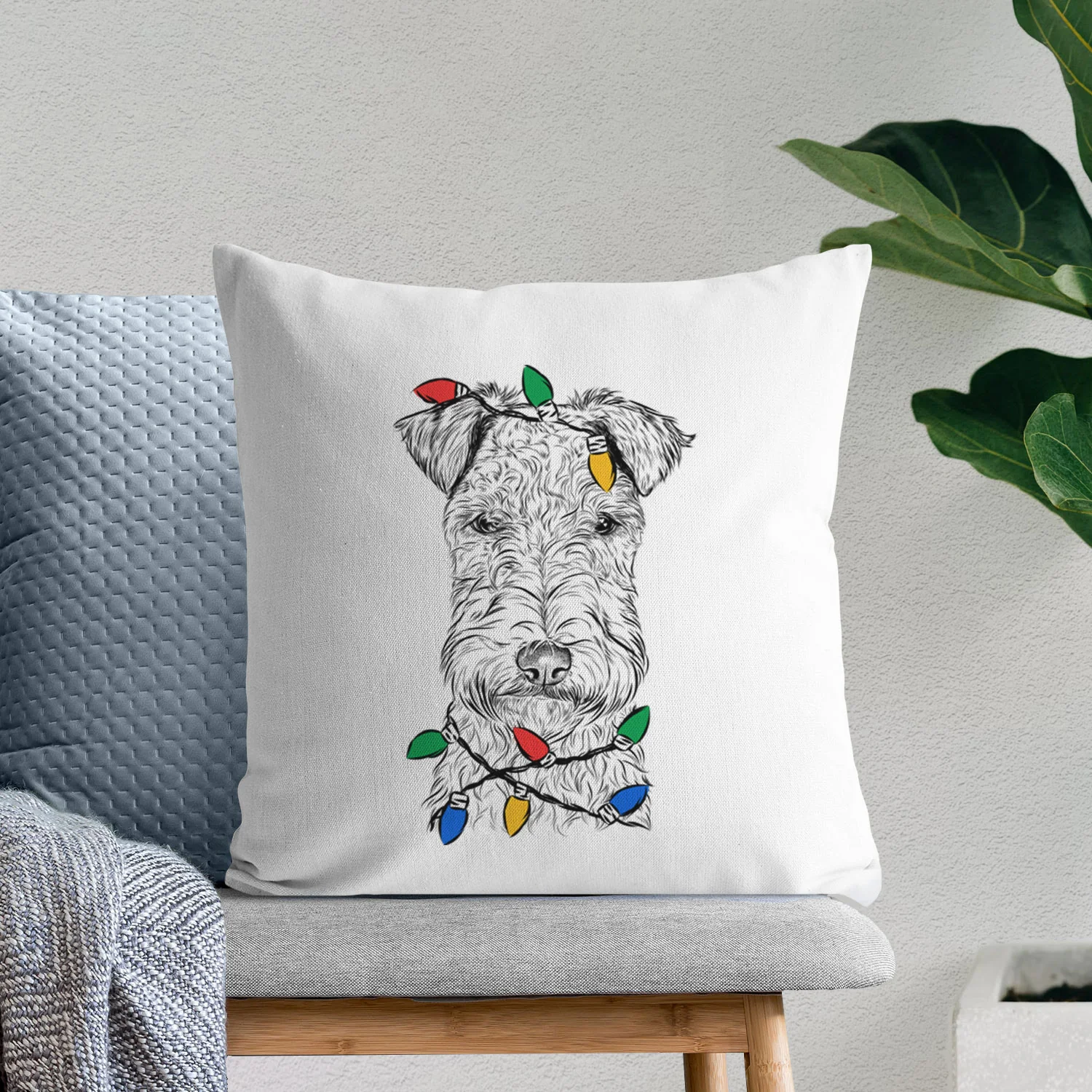 Frida the Lakeland Terrier - Throw Pillow Cover - Image 9