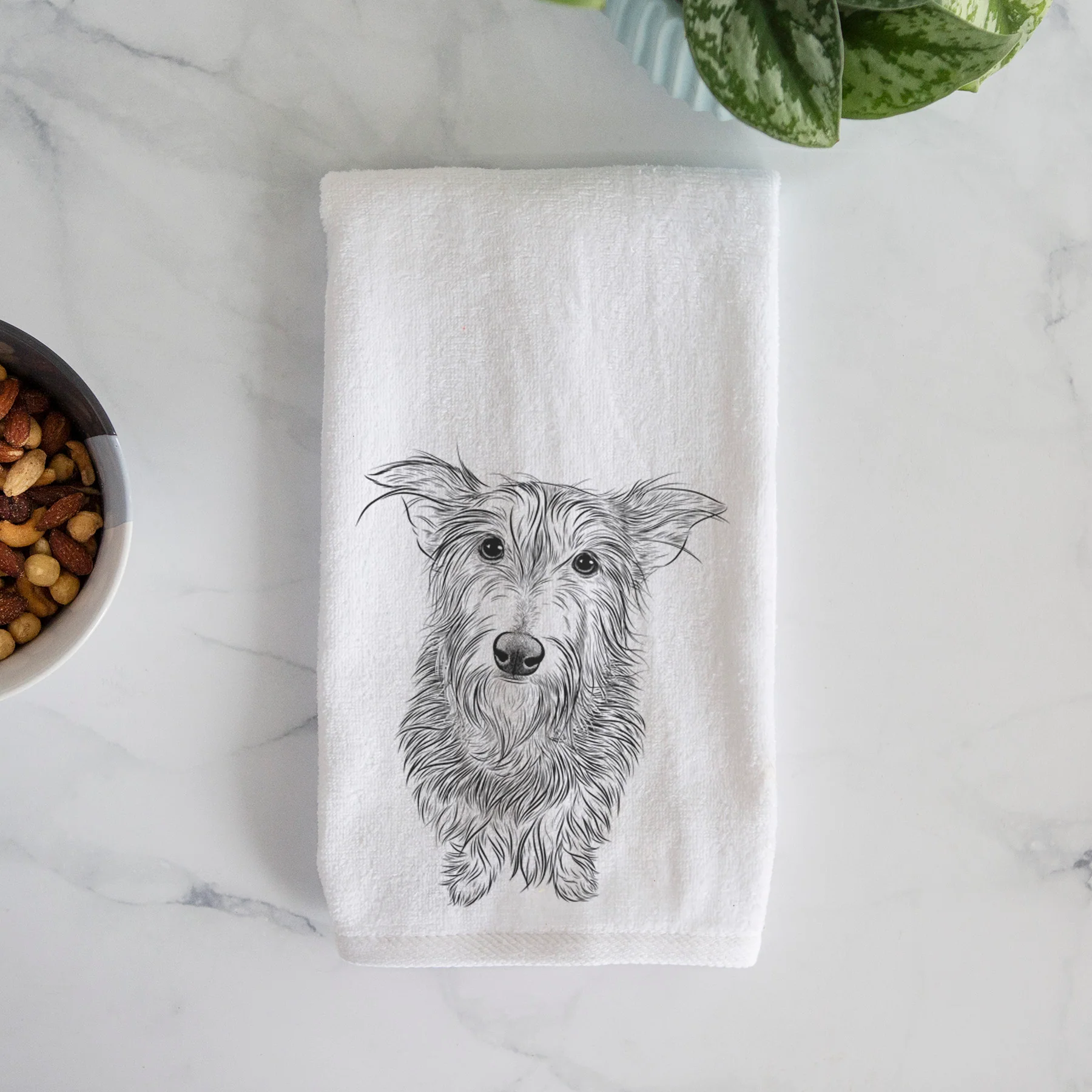 Frida Doggo the Rescue Terrier Mix Premium Hand Towel - Image 2