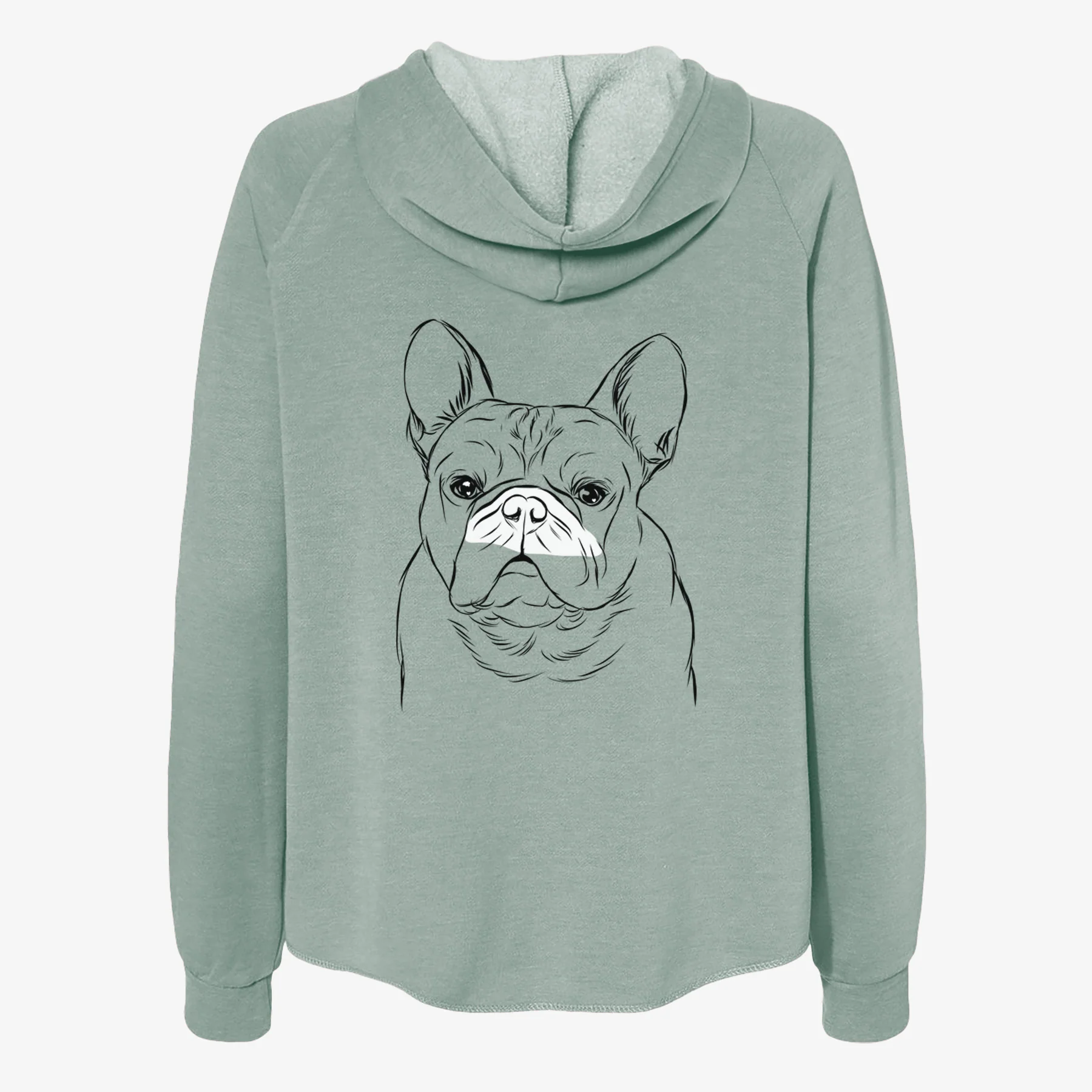 Fudge the French Bulldog - Women's Cali Wave Zip-Up Sweatshirt - Image 4