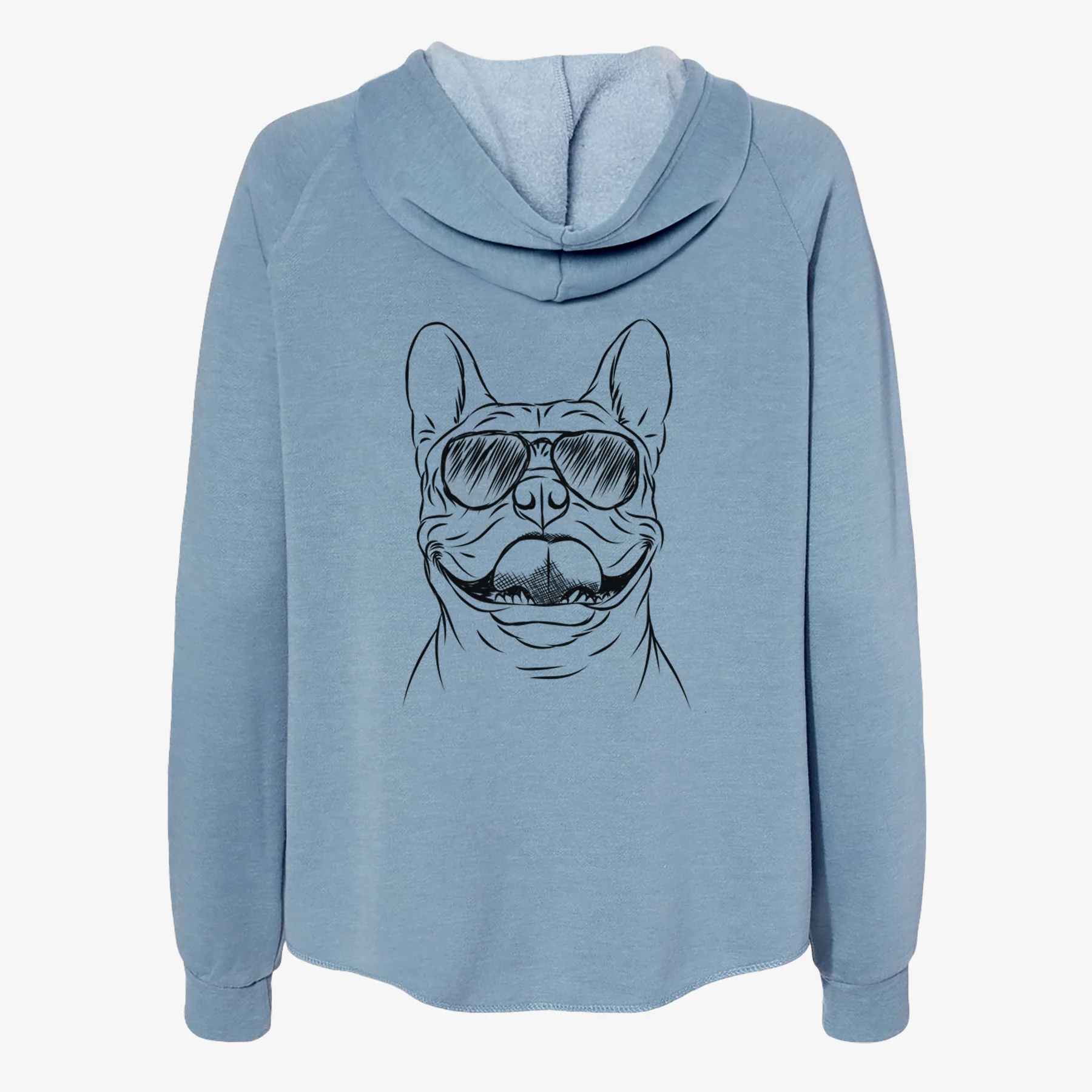 Gaston the French Bulldog - Women's Cali Wave Zip-Up Sweatshirt - Image 9