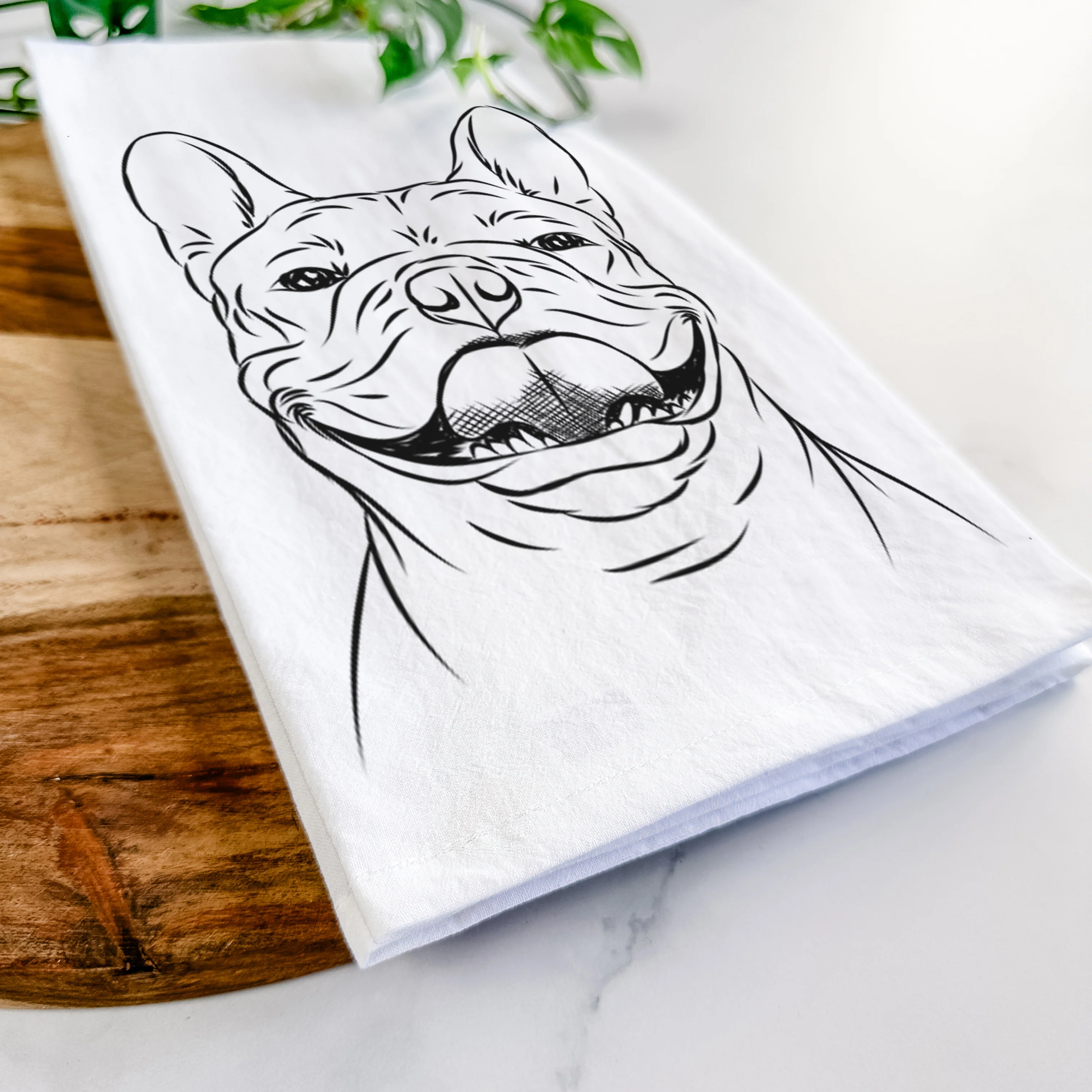 Gaston the French Bulldog Tea Towel - Image 5