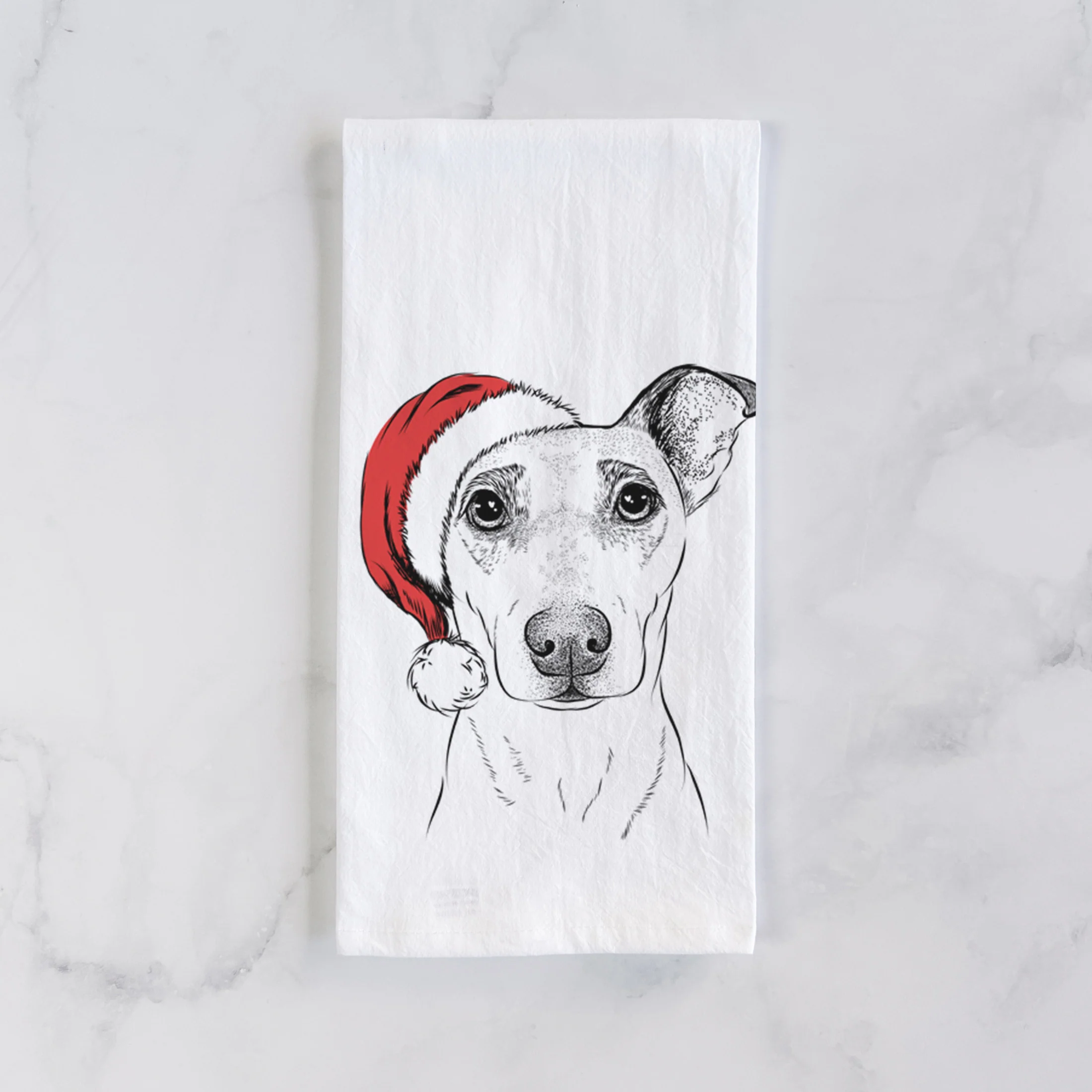 Georgie Rat the Terrier Mix Tea Towel - Image 2