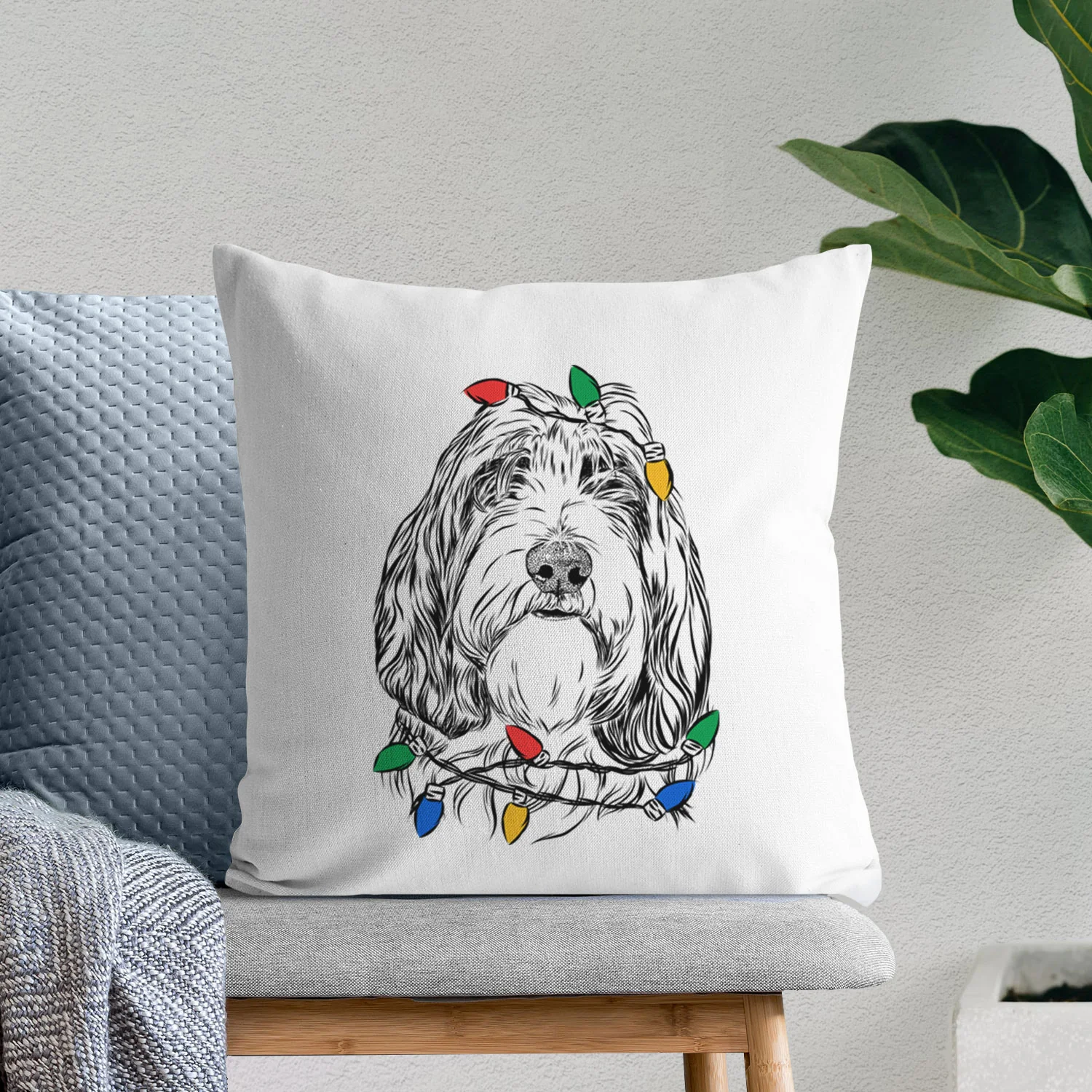 Gerard the Petit Basset Griffon Vendeen - Throw Pillow Cover - Image 9