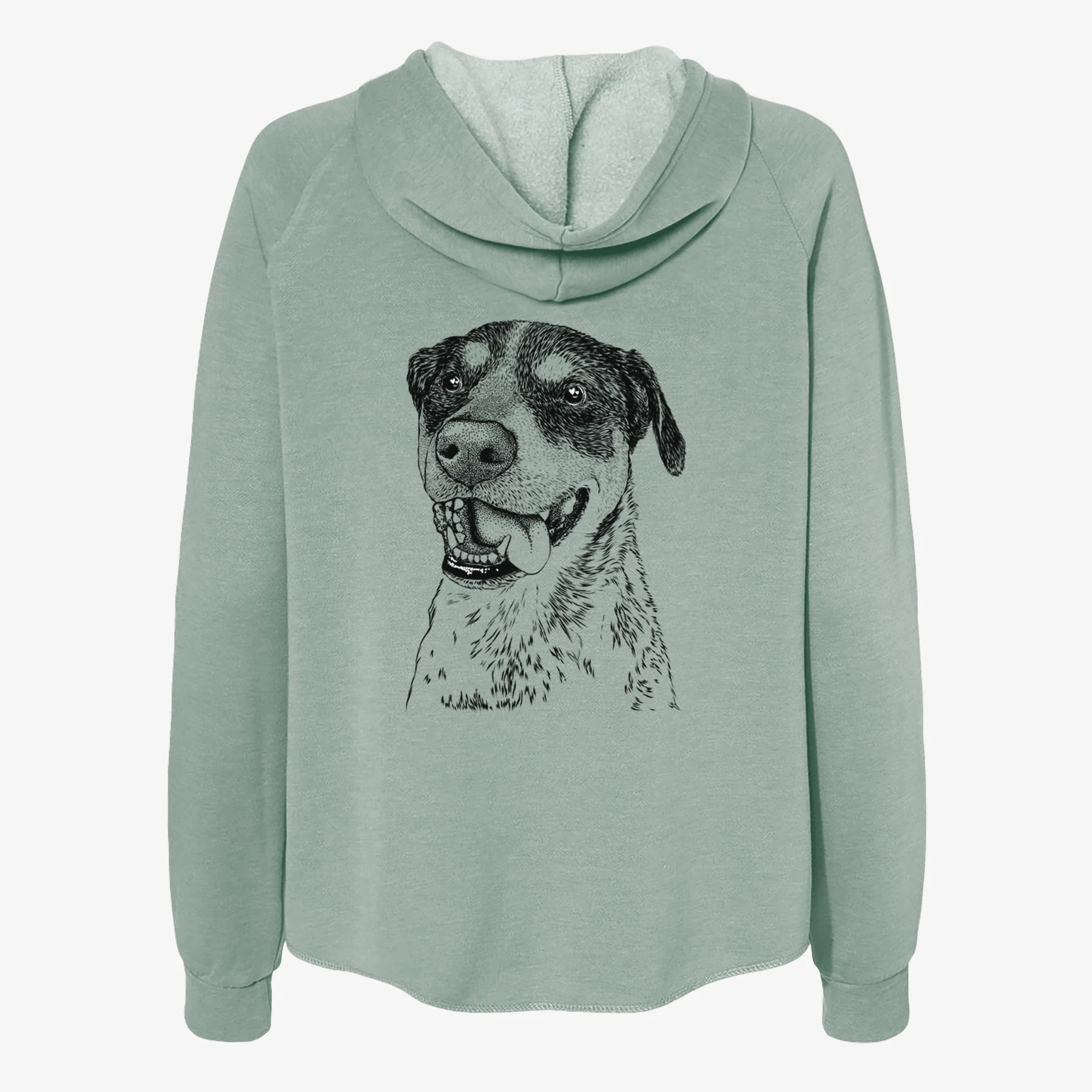 Gerti the Mixed Breed - Women's Cali Wave Zip-Up Sweatshirt - Image 4
