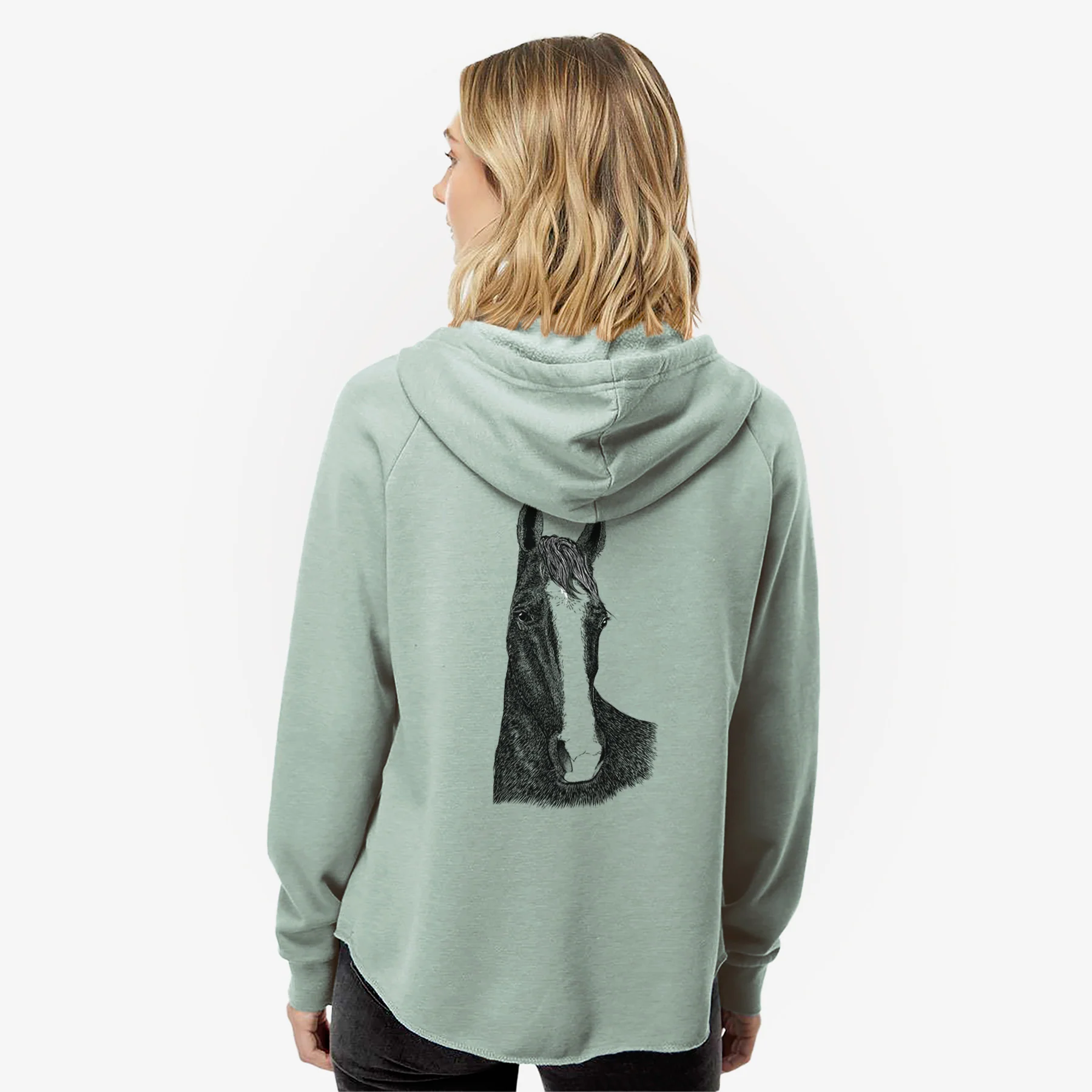 Gibson the Tennessee Walking Horse - Women's Cali Wave Zip-Up Sweatshirt - Image 2