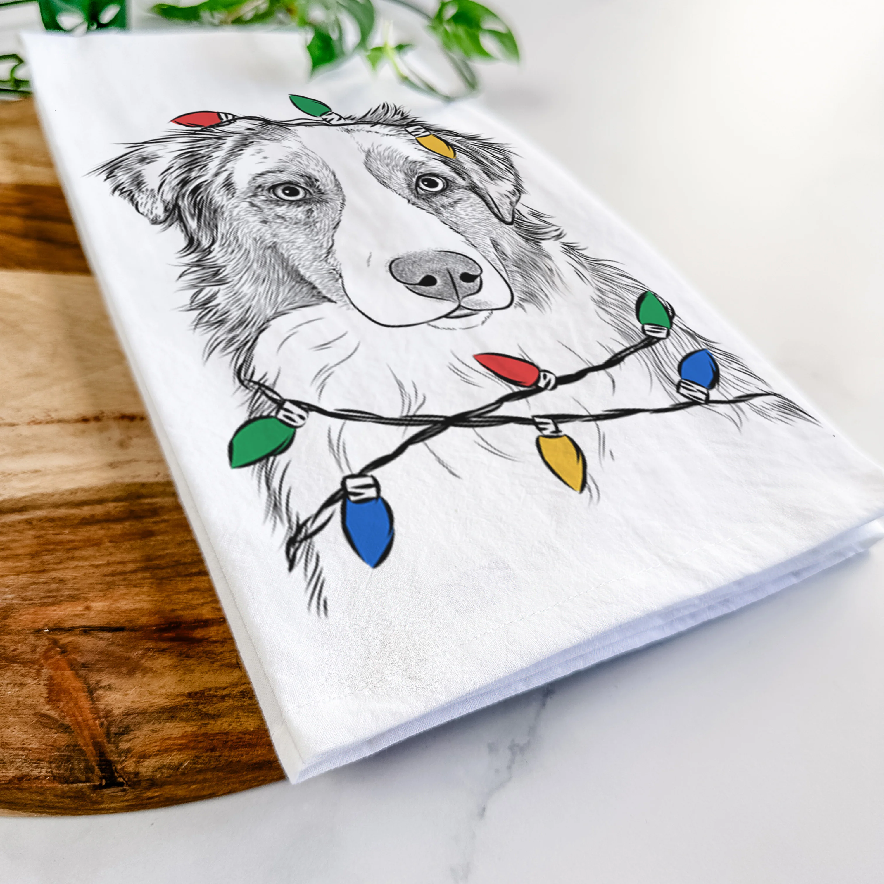 Ginger the Australian Shepherd Tea Towel - Image 10