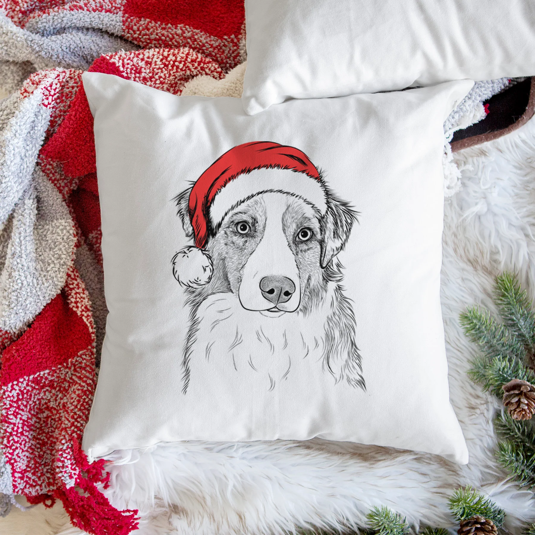 Ginger the Australian Shepherd - Throw Pillow Cover - Image 3