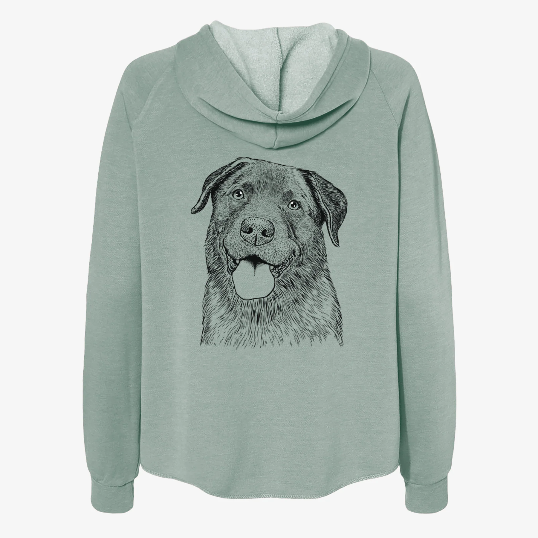 Gonzo the Chocolate Lab - Women's Cali Wave Zip-Up Sweatshirt - Image 4