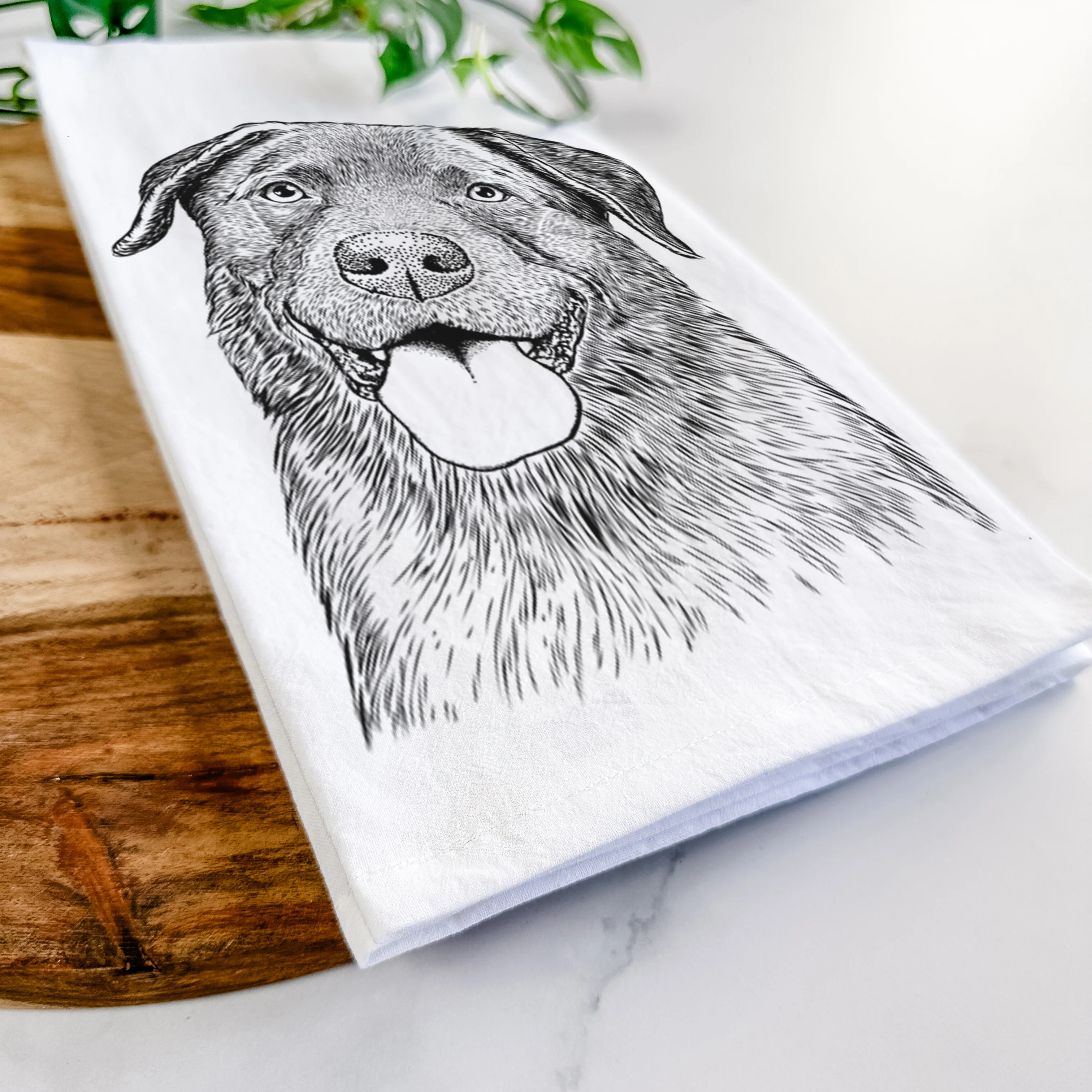 Gonzo the Chocolate Lab Tea Towel - Image 4