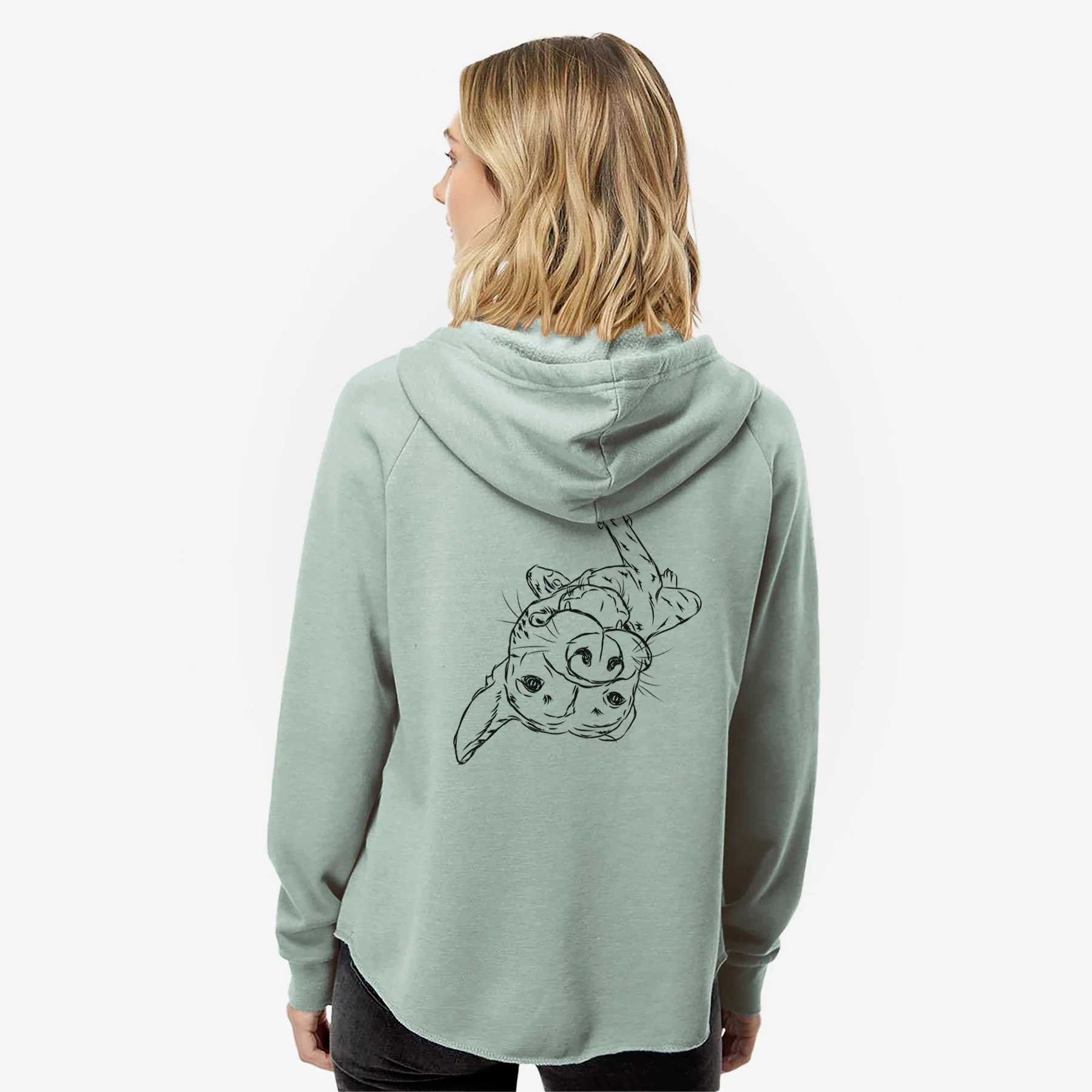 Goose the Mixed Breed - Women's Cali Wave Zip-Up Sweatshirt - Image 2