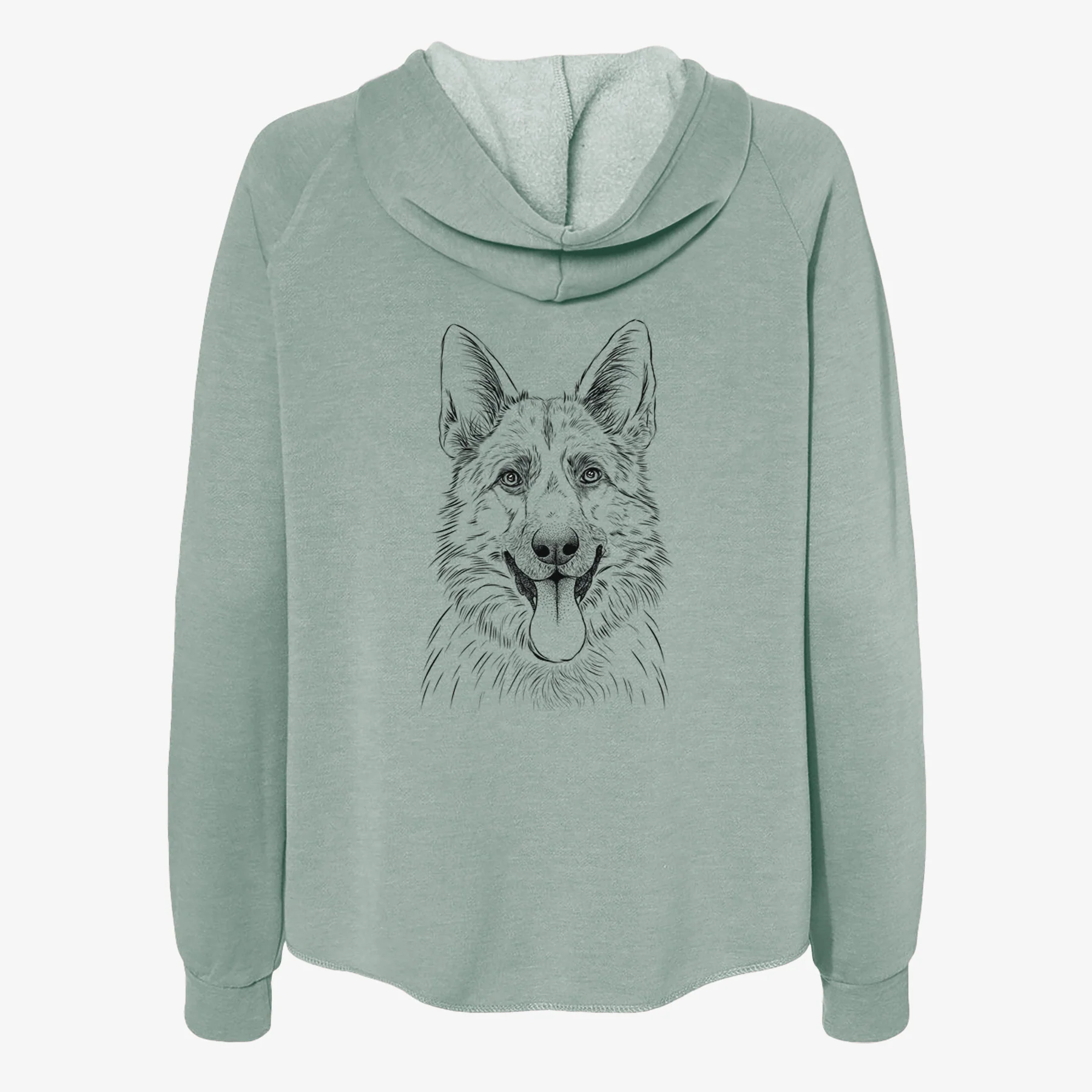 Grace the German Shepherd - Women's Cali Wave Zip-Up Sweatshirt - Image 4