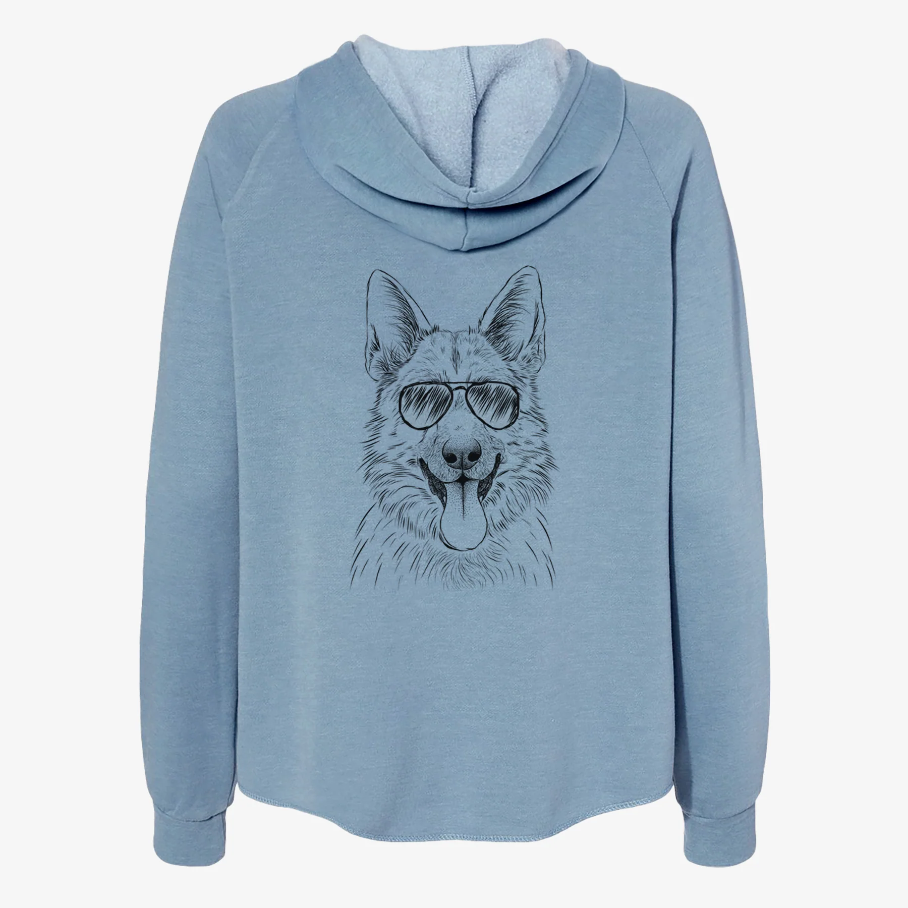 Grace the German Shepherd - Women's Cali Wave Zip-Up Sweatshirt - Image 9