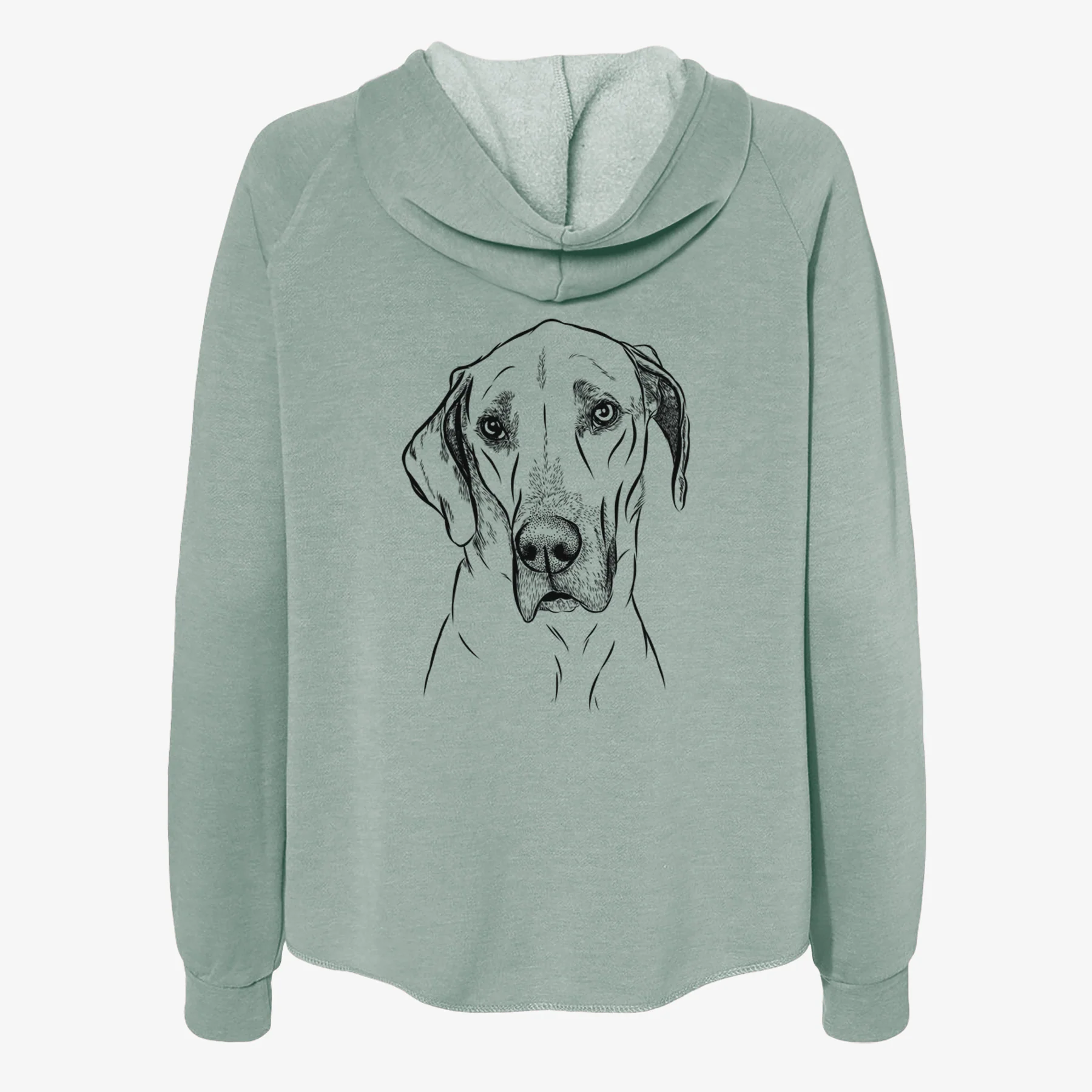 Gracie the Great Dane - Women's Cali Wave Zip-Up Sweatshirt - Image 4