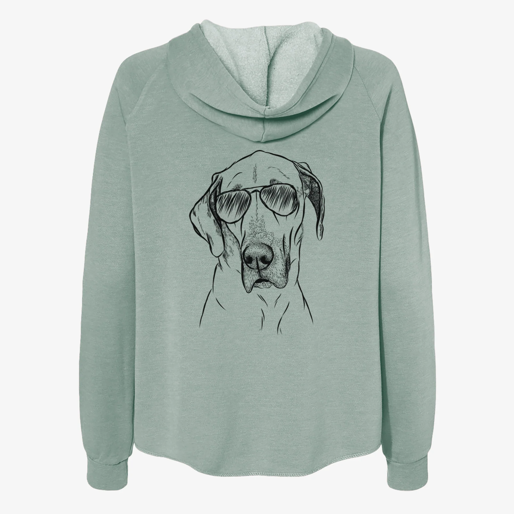 Gracie the Great Dane - Women's Cali Wave Zip-Up Sweatshirt - Image 7