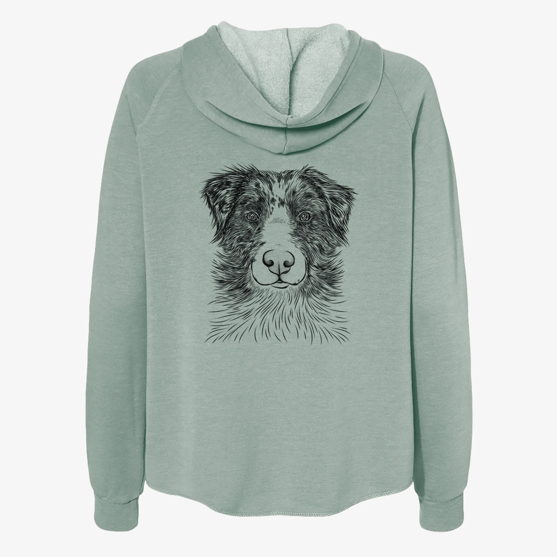 Gram the Australian Shepherd - Women's Cali Wave Zip-Up Sweatshirt - Image 4