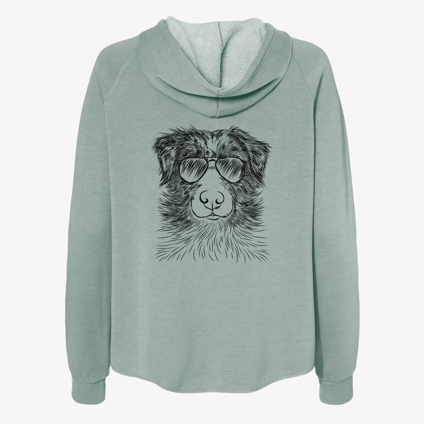 Gram the Australian Shepherd - Women's Cali Wave Zip-Up Sweatshirt - Image 7