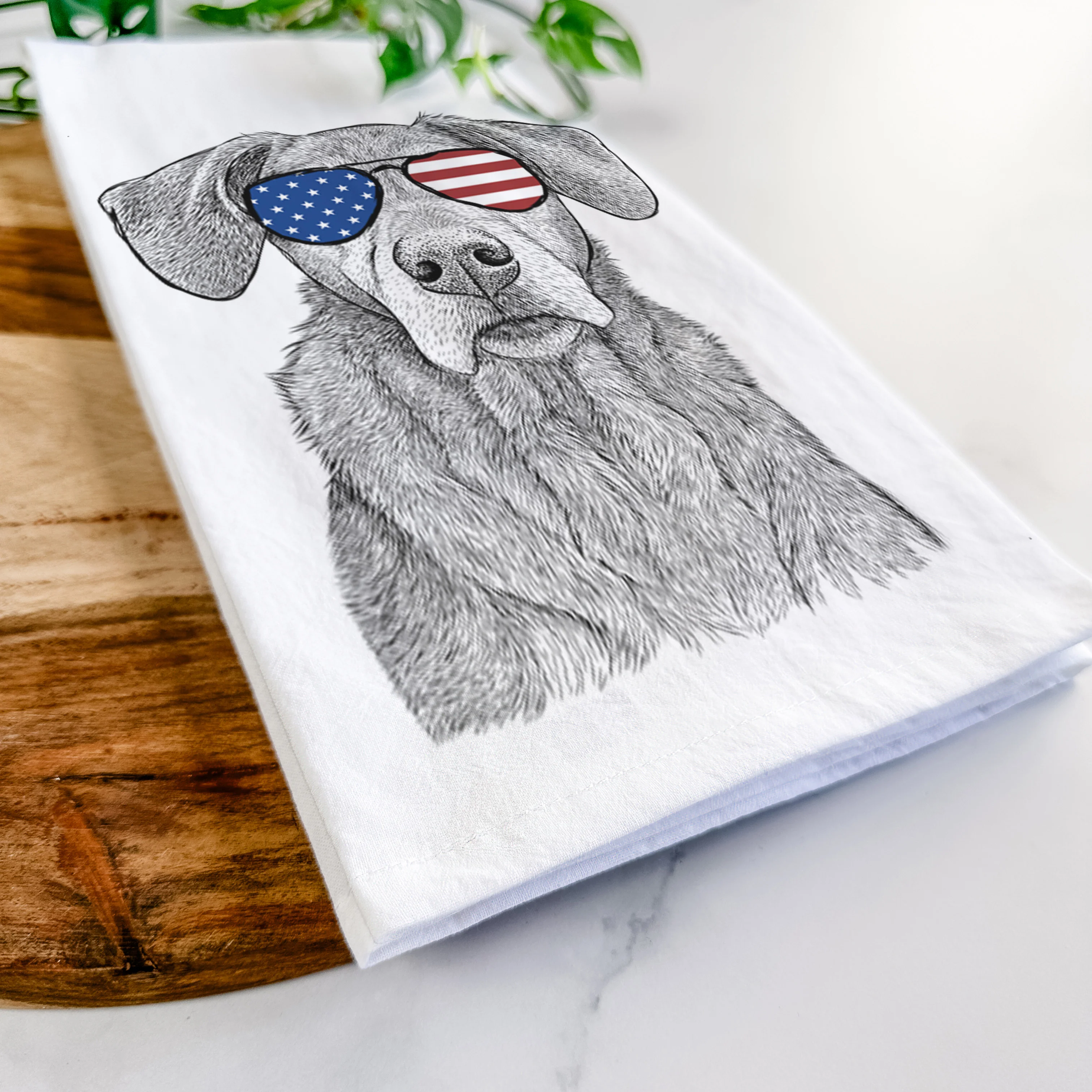Gravy the Plott Hound Beagle Mix Tea Towel - Image 11