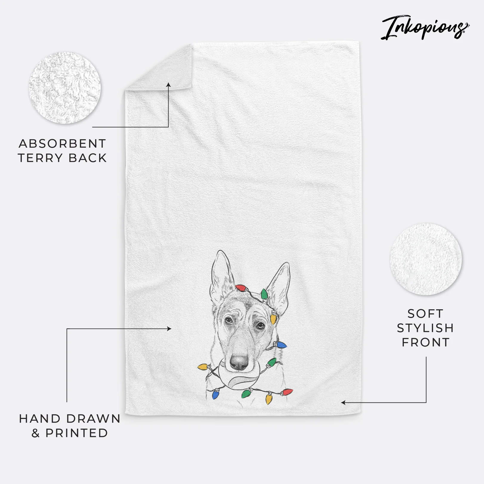 Greta the German Shepherd Premium Hand Towel - Image 21