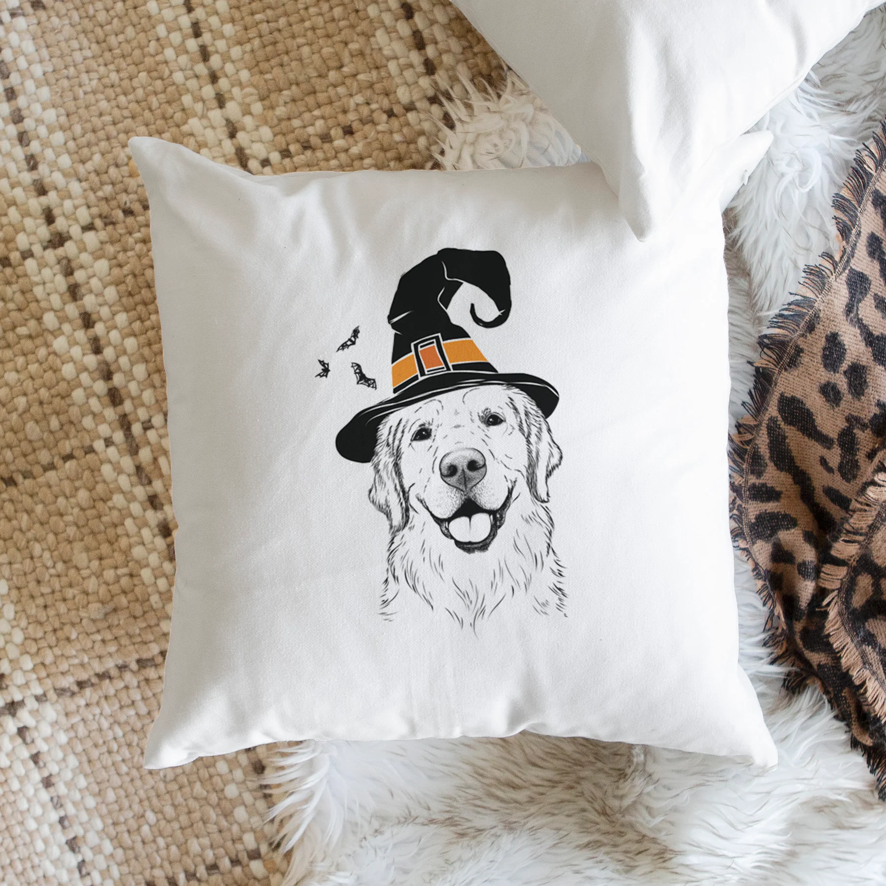 Griffin the Golden Retriever - Throw Pillow Cover - Image 2