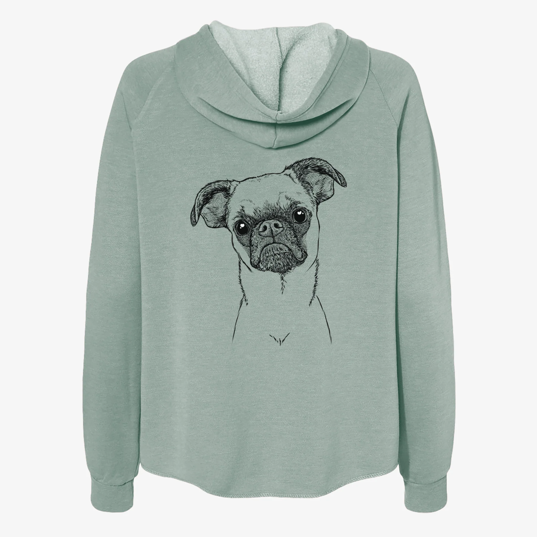 Groot the Brussels Griffon - Women's Cali Wave Zip-Up Sweatshirt - Image 4