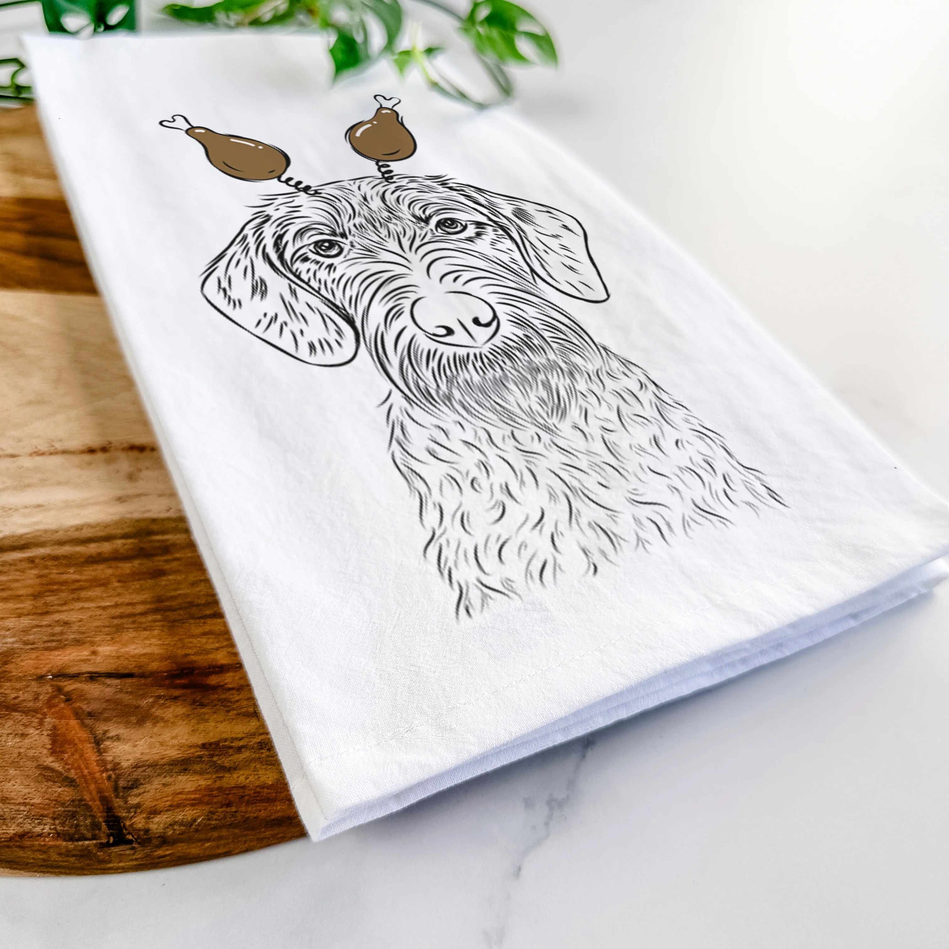 Gus the German Wirehaired Pointer Tea Towel - Image 11