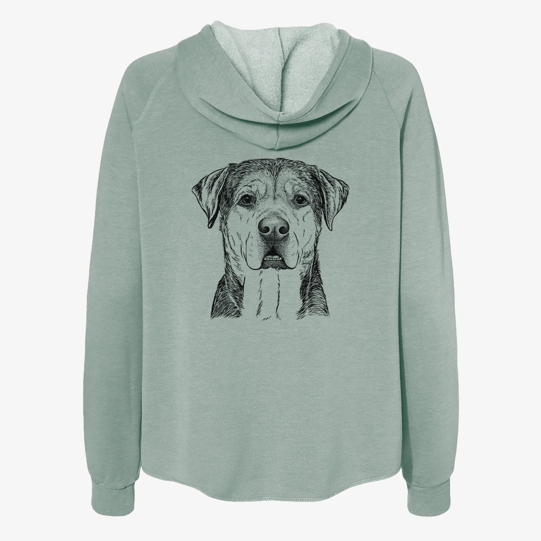 Gus the Rottweiler Mix - Women's Cali Wave Zip-Up Sweatshirt - Image 4