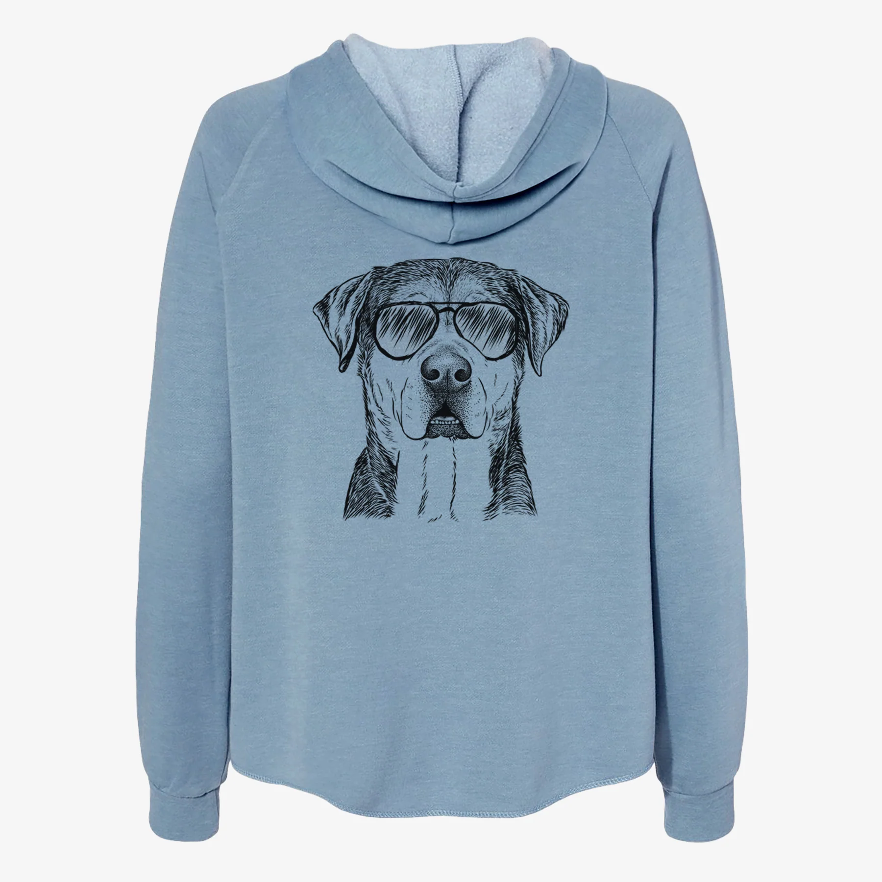 Gus the Rottweiler Mix - Women's Cali Wave Zip-Up Sweatshirt - Image 9