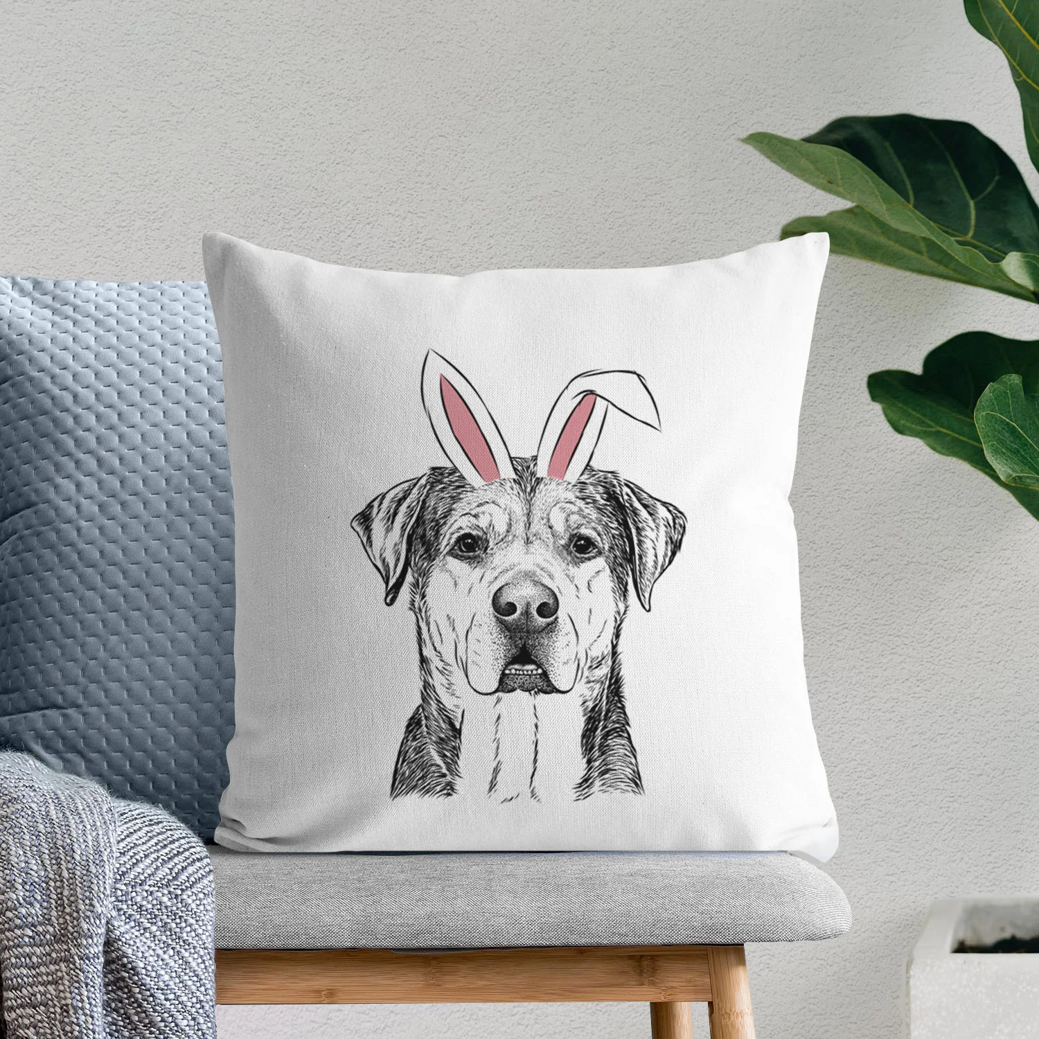 Gus the Rottweiler Mix - Throw Pillow Cover - Image 11