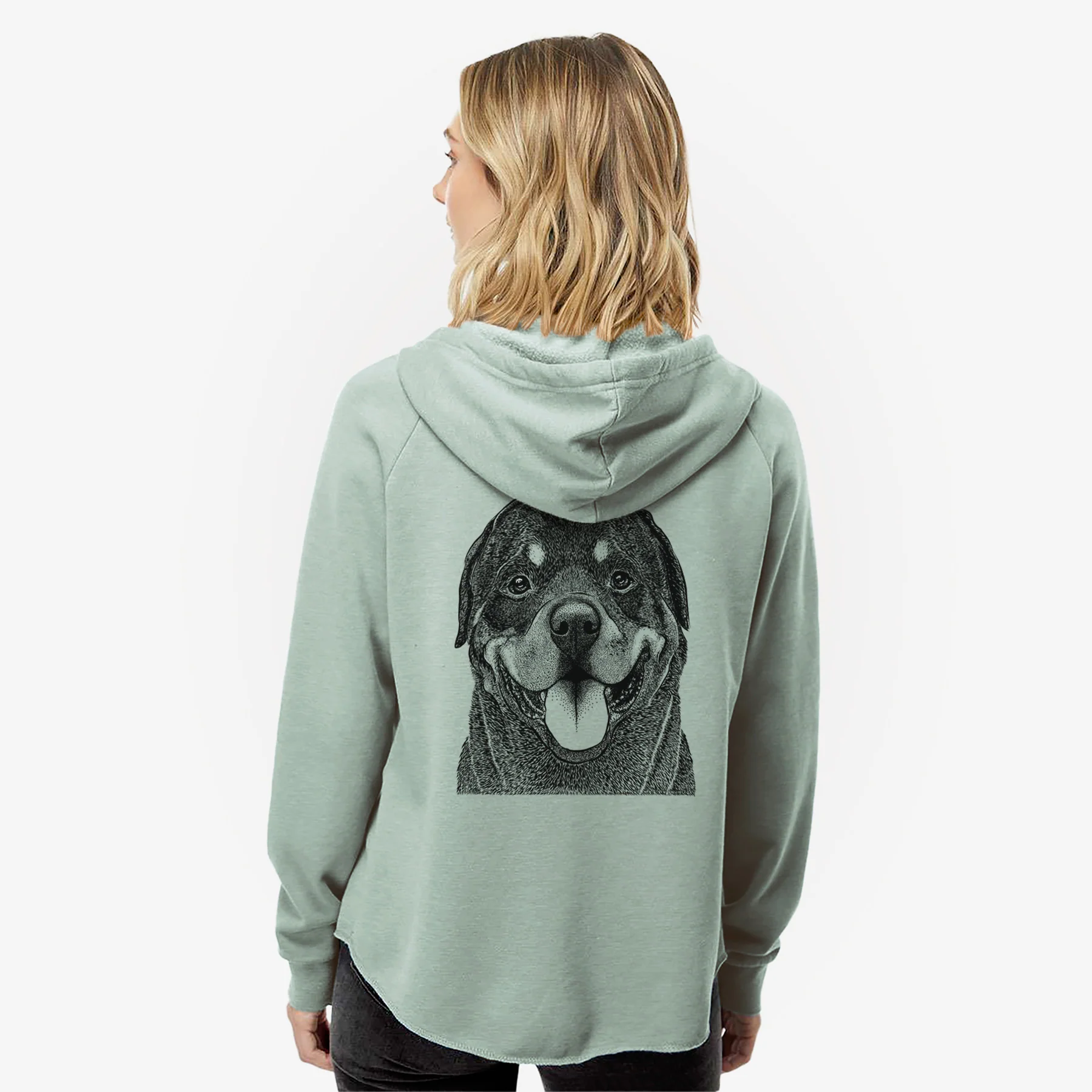 Hagan the Rottweiler - Women's Cali Wave Zip-Up Sweatshirt - Image 2
