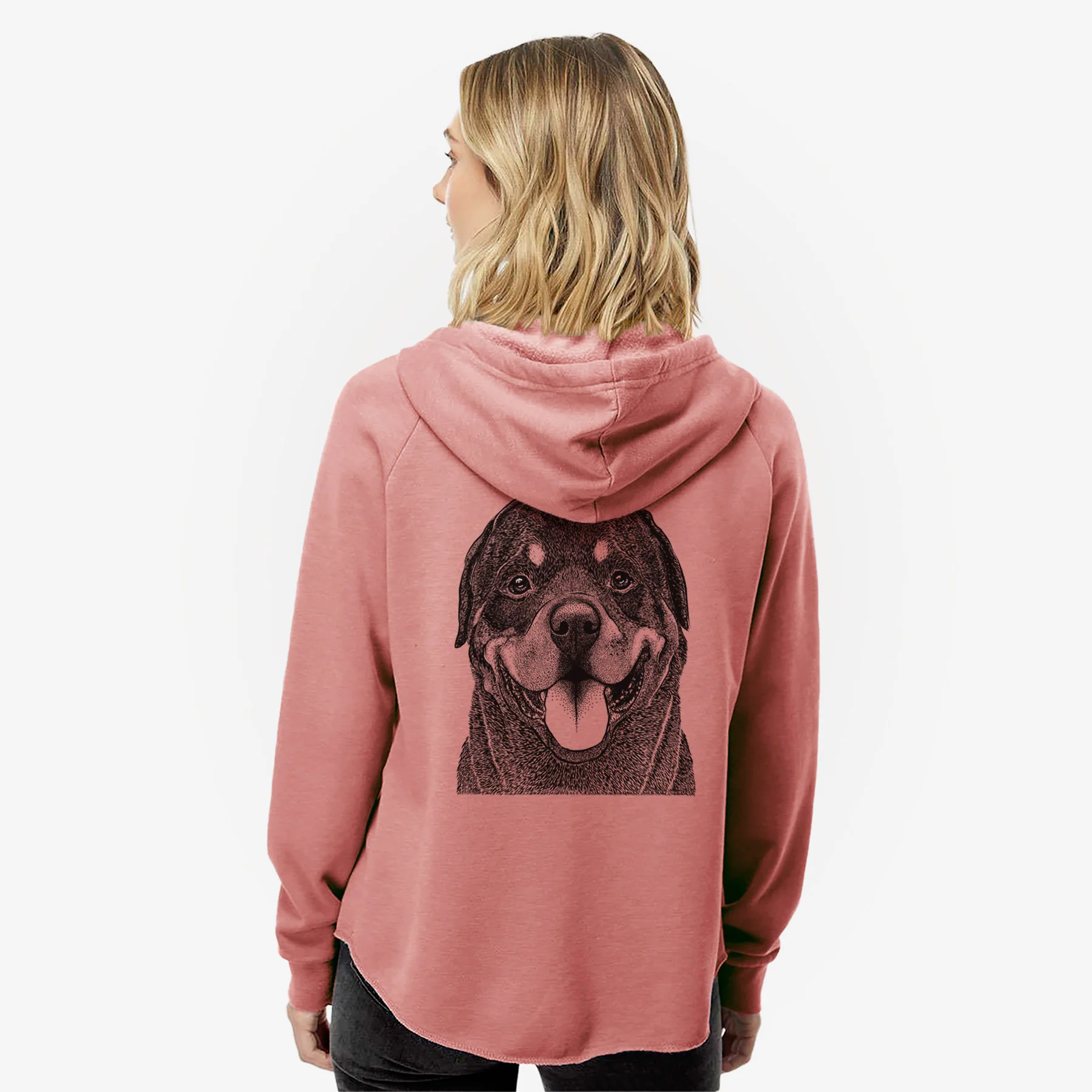 Hagan the Rottweiler - Women's Cali Wave Zip-Up Sweatshirt - Image 5