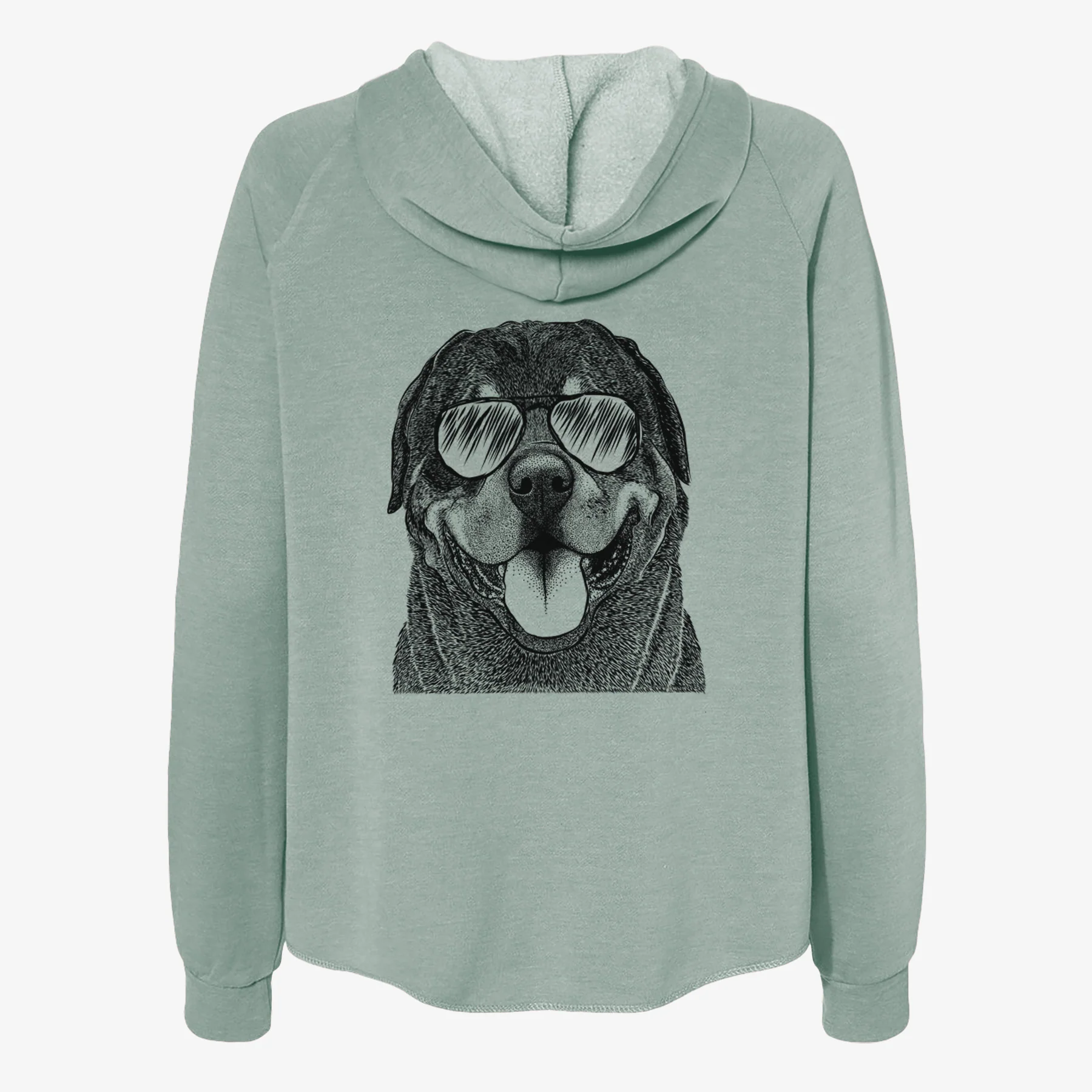 Hagan the Rottweiler - Women's Cali Wave Zip-Up Sweatshirt - Image 7