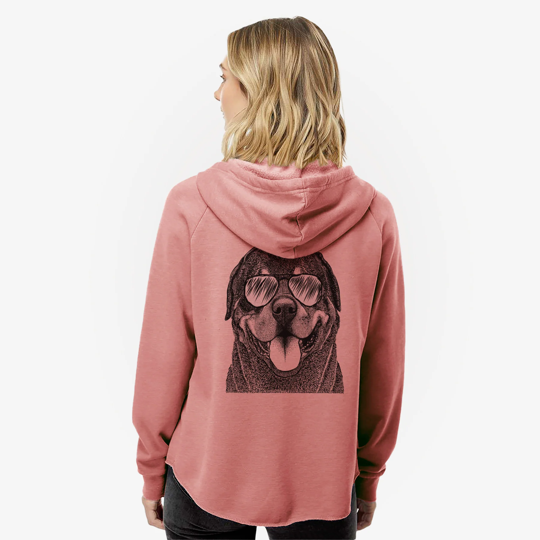 Hagan the Rottweiler - Women's Cali Wave Zip-Up Sweatshirt - Image 8
