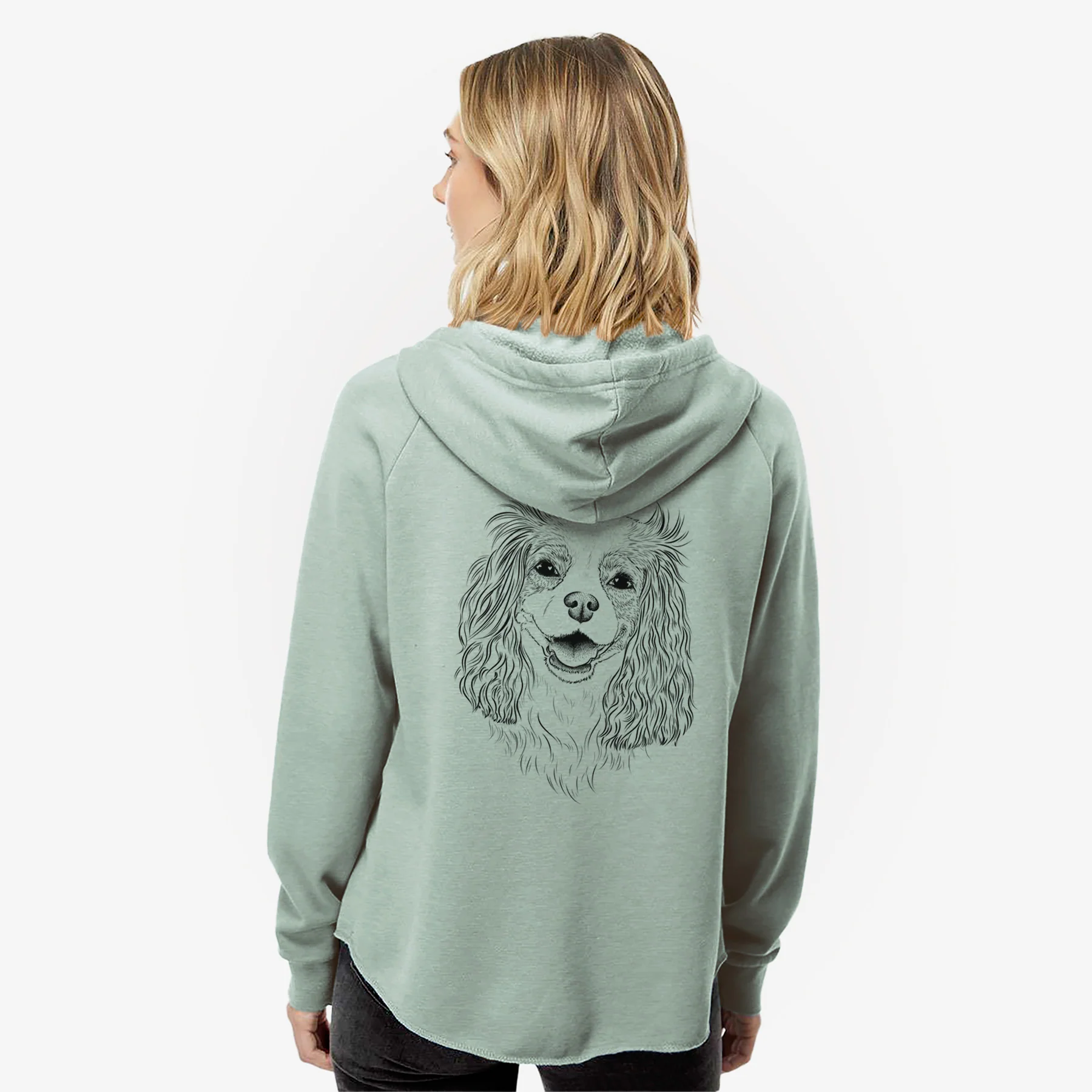 Halley Comet the Cavalier King Charles Spaniel - Women's Cali Wave Zip-Up Sweatshirt - Image 2