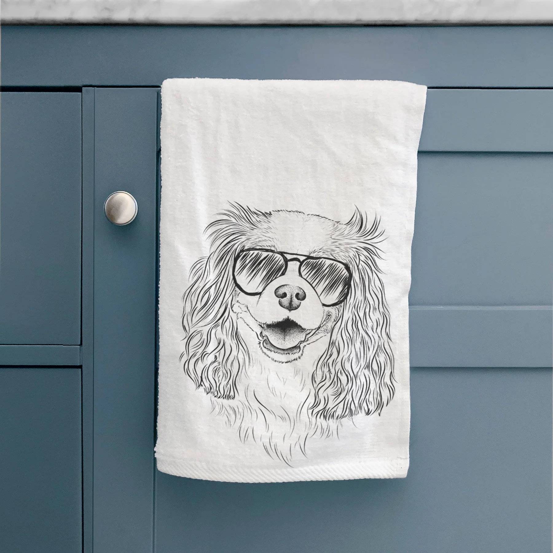 Halley Comet the Cavalier King Charles Spaniel Premium Hand Towel - Image 3